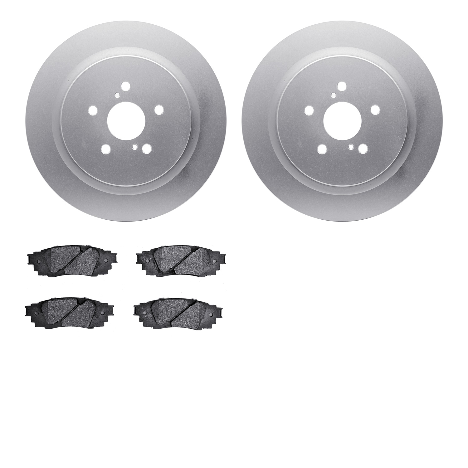 4502-75053 Geospec Brake Rotors w/5000 Advanced Brake Pads Kit, Fits Select Lexus/Toyota/Scion, Position: Rear