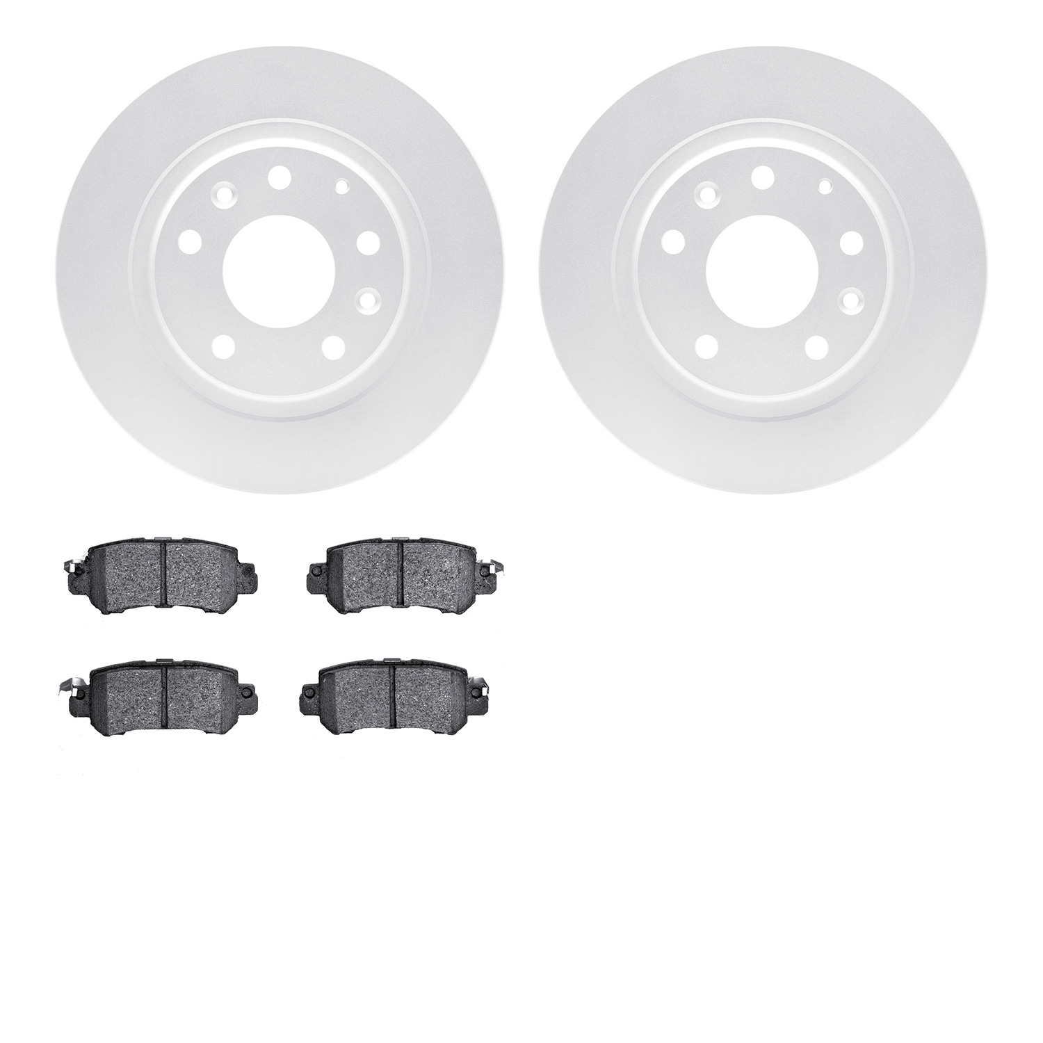 4502-80104 Geospec Brake Rotors w/5000 Advanced Brake Pads Kit, 2016-2018 Ford/Lincoln/Mercury/Mazda, Position: Rear