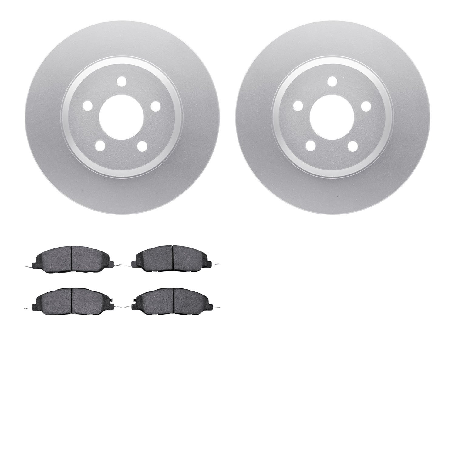 4502-99013 Geospec Brake Rotors w/5000 Advanced Brake Pads Kit, 2007-2014 Ford/Lincoln/Mercury/Mazda, Position: Front