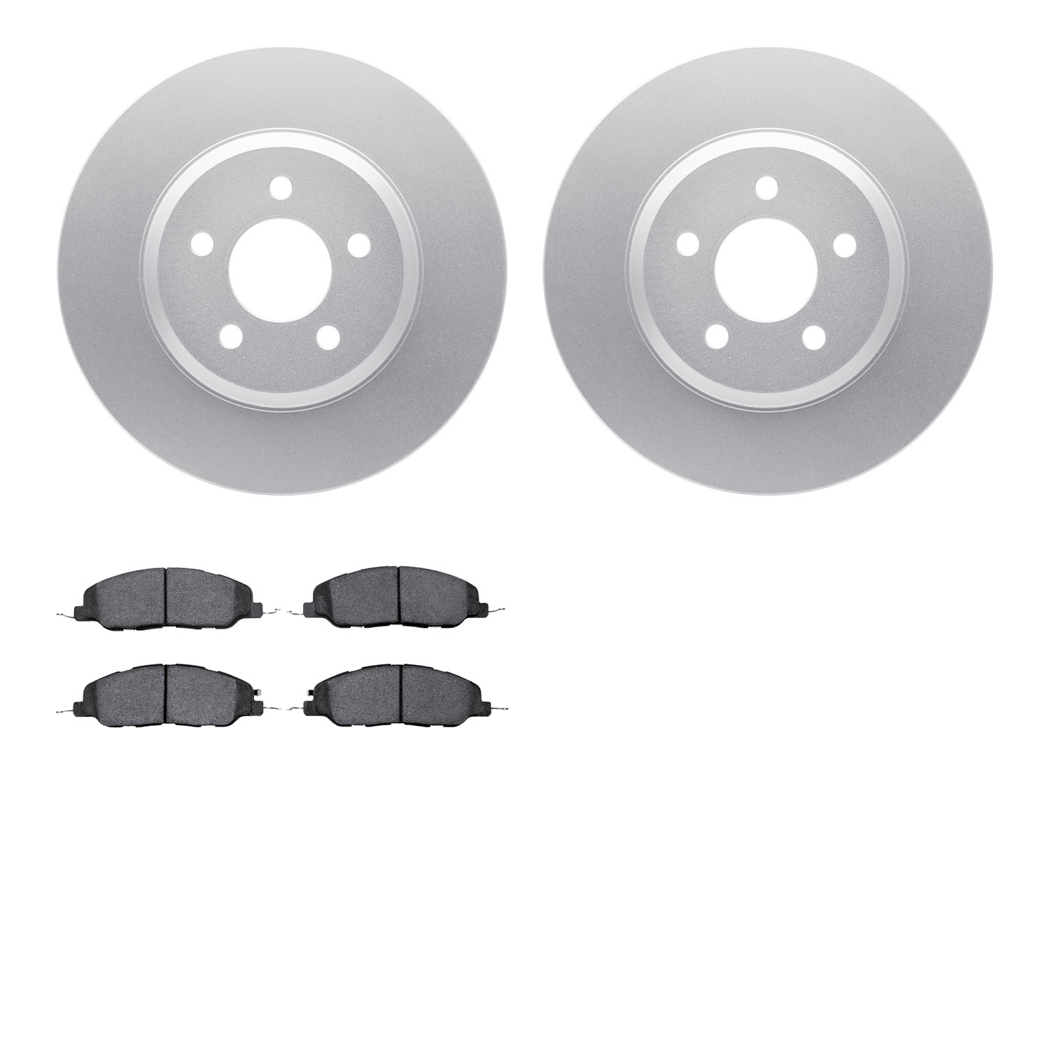 4502-99014 Geospec Brake Rotors w/5000 Advanced Brake Pads Kit, 2005-2014 Ford/Lincoln/Mercury/Mazda, Position: Front