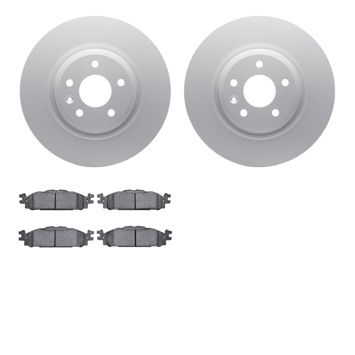 4502-99026 Geospec Brake Rotors w/5000 Advanced Brake Pads Kit, 2009-2010 Ford/Lincoln/Mercury/Mazda, Position: Front