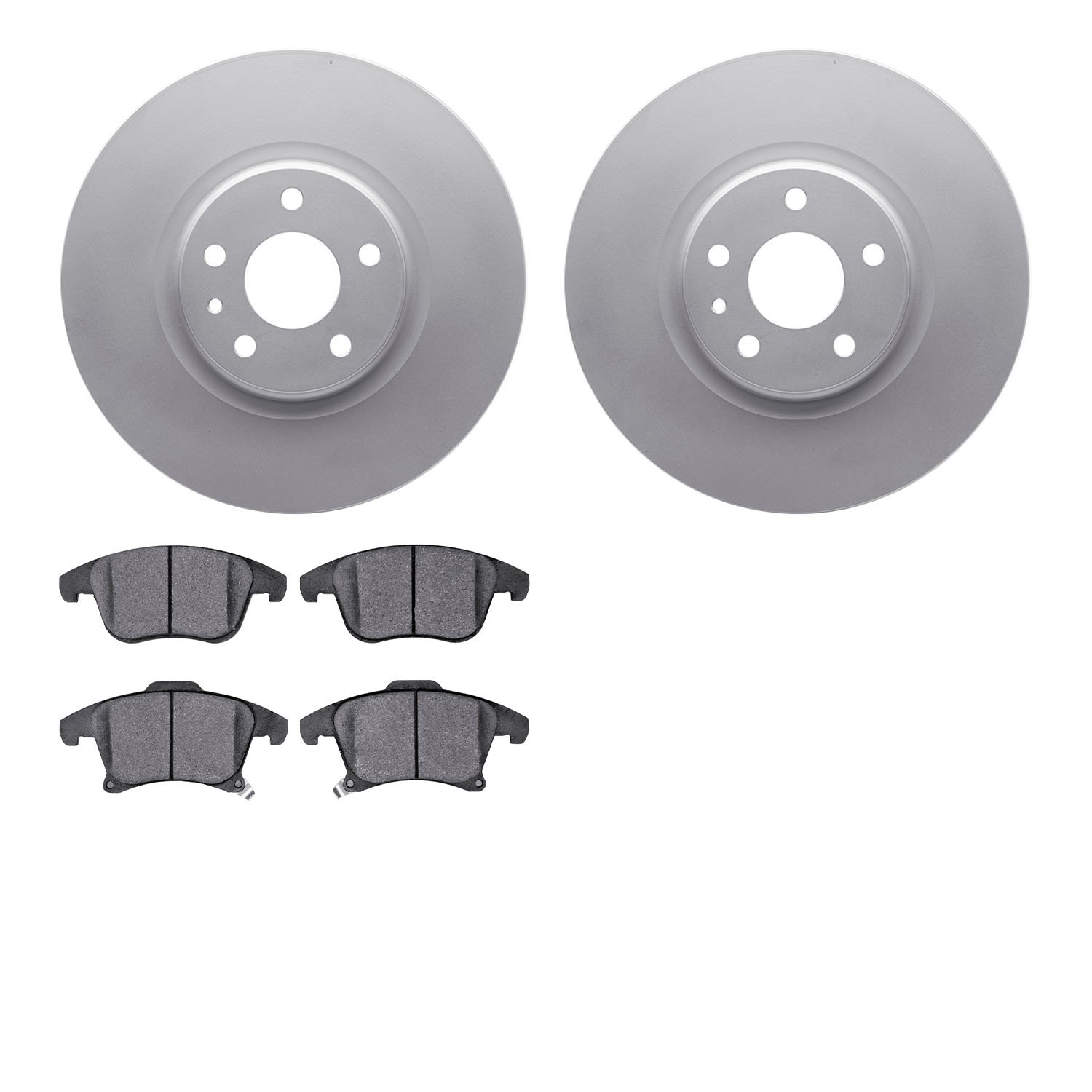 4502-99048 Geospec Brake Rotors w/5000 Advanced Brake Pads Kit, 2013-2020 Ford/Lincoln/Mercury/Mazda, Position: Front