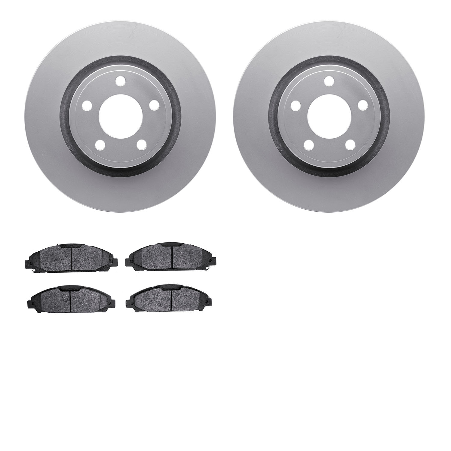 4502-99054 Geospec Brake Rotors w/5000 Advanced Brake Pads Kit, 2015-2020 Ford/Lincoln/Mercury/Mazda, Position: Front