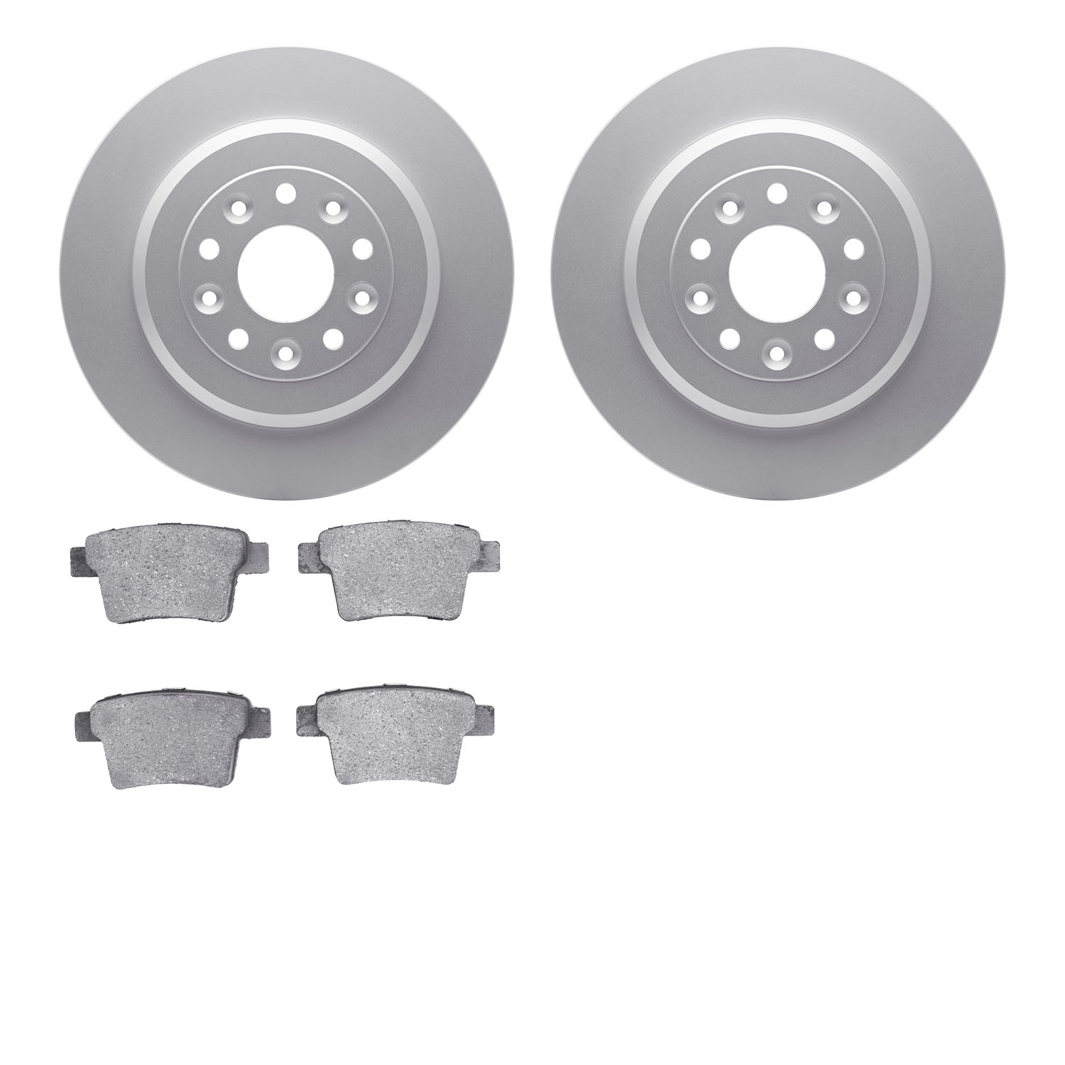 4502-99062 Geospec Brake Rotors w/5000 Advanced Brake Pads Kit, 2005-2009 Ford/Lincoln/Mercury/Mazda, Position: Rear