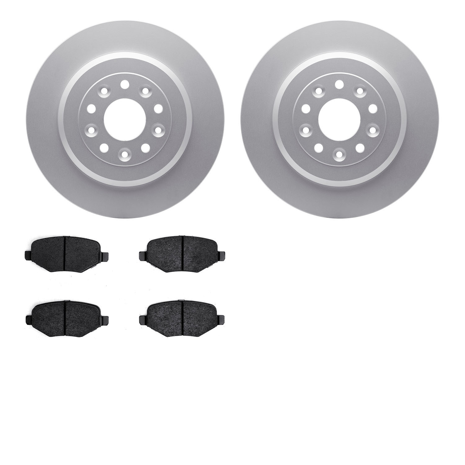 4502-99063 Geospec Brake Rotors w/5000 Advanced Brake Pads Kit, 2011-2015 Ford/Lincoln/Mercury/Mazda, Position: Rear