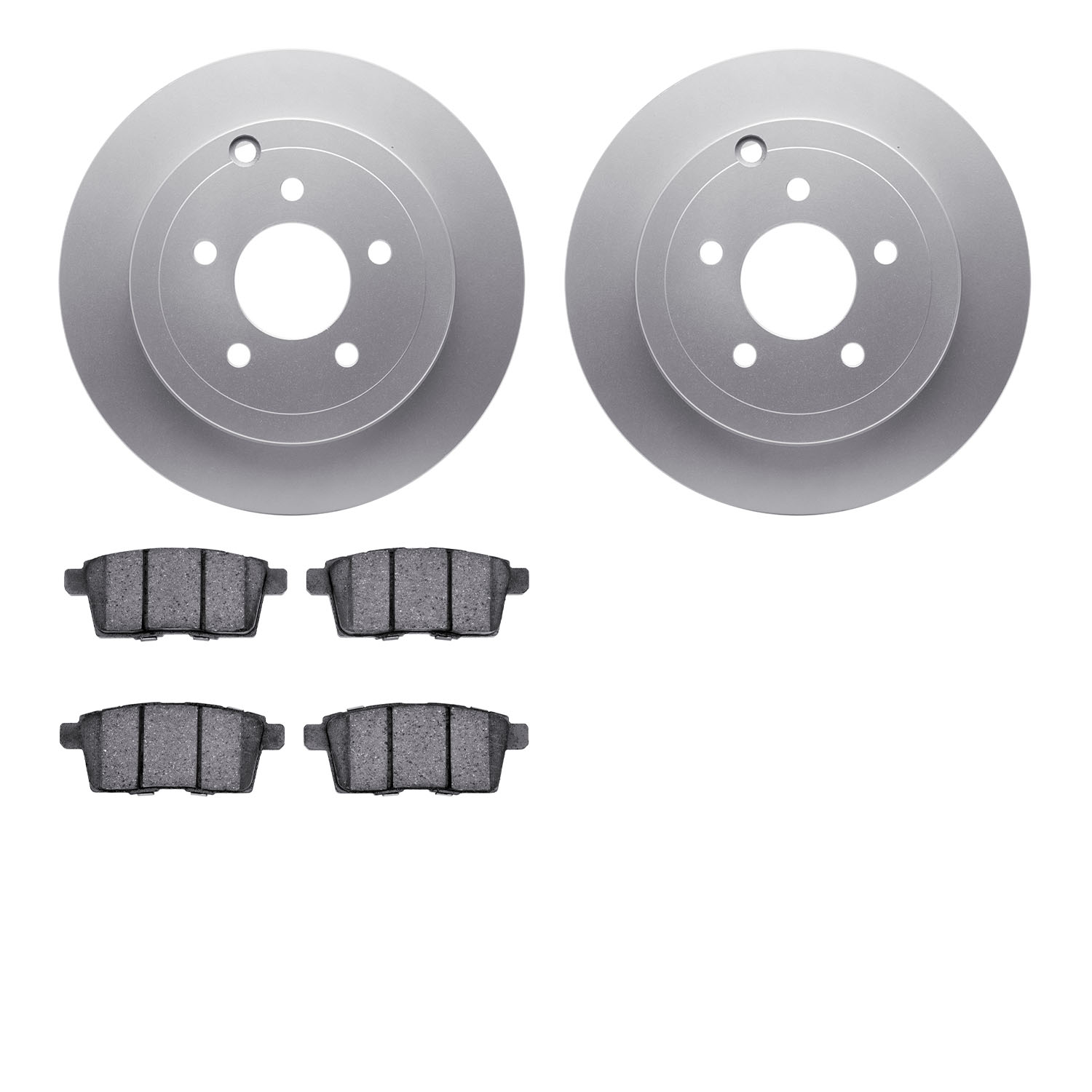 4502-99067 Geospec Brake Rotors w/5000 Advanced Brake Pads Kit, 2007-2010 Ford/Lincoln/Mercury/Mazda, Position: Rear