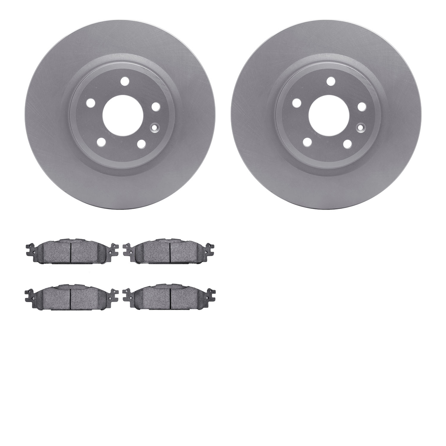 4502-99076 Geospec Brake Rotors w/5000 Advanced Brake Pads Kit, 2011-2019 Ford/Lincoln/Mercury/Mazda, Position: Front