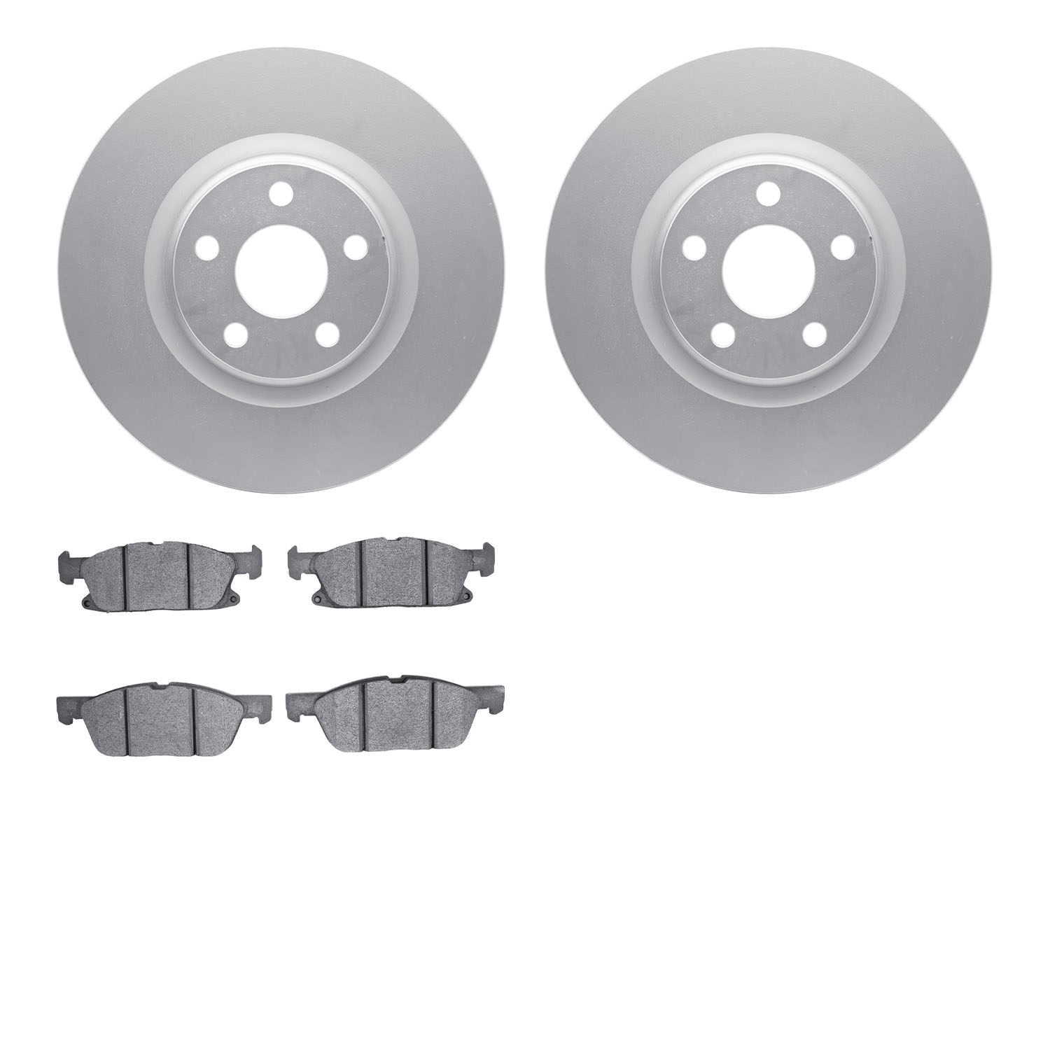 4502-99077 Geospec Brake Rotors w/5000 Advanced Brake Pads Kit, 2015-2020 Ford/Lincoln/Mercury/Mazda, Position: Front
