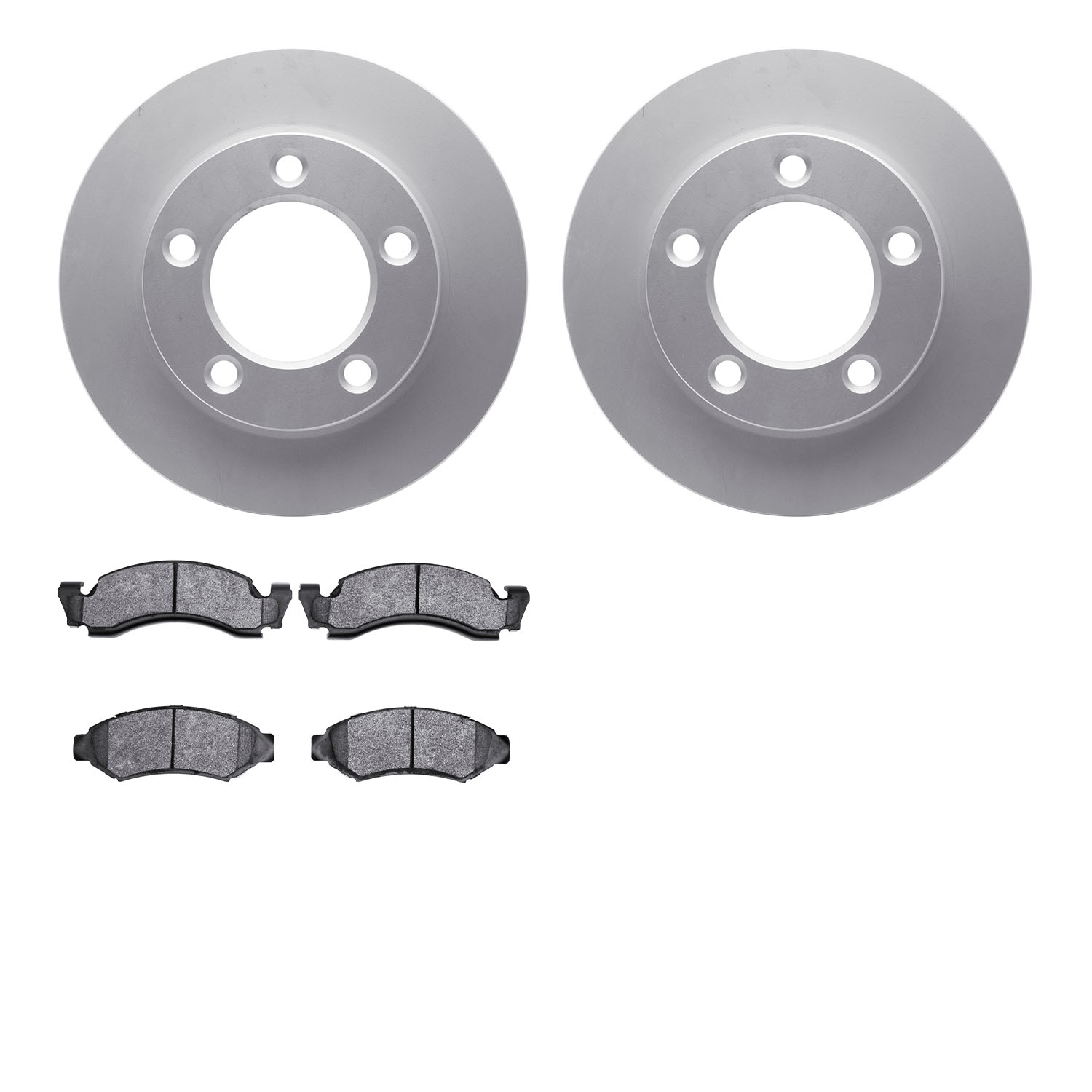 4502-99082 Geospec Brake Rotors w/5000 Advanced Brake Pads Kit, 1986-1993 Ford/Lincoln/Mercury/Mazda, Position: Front