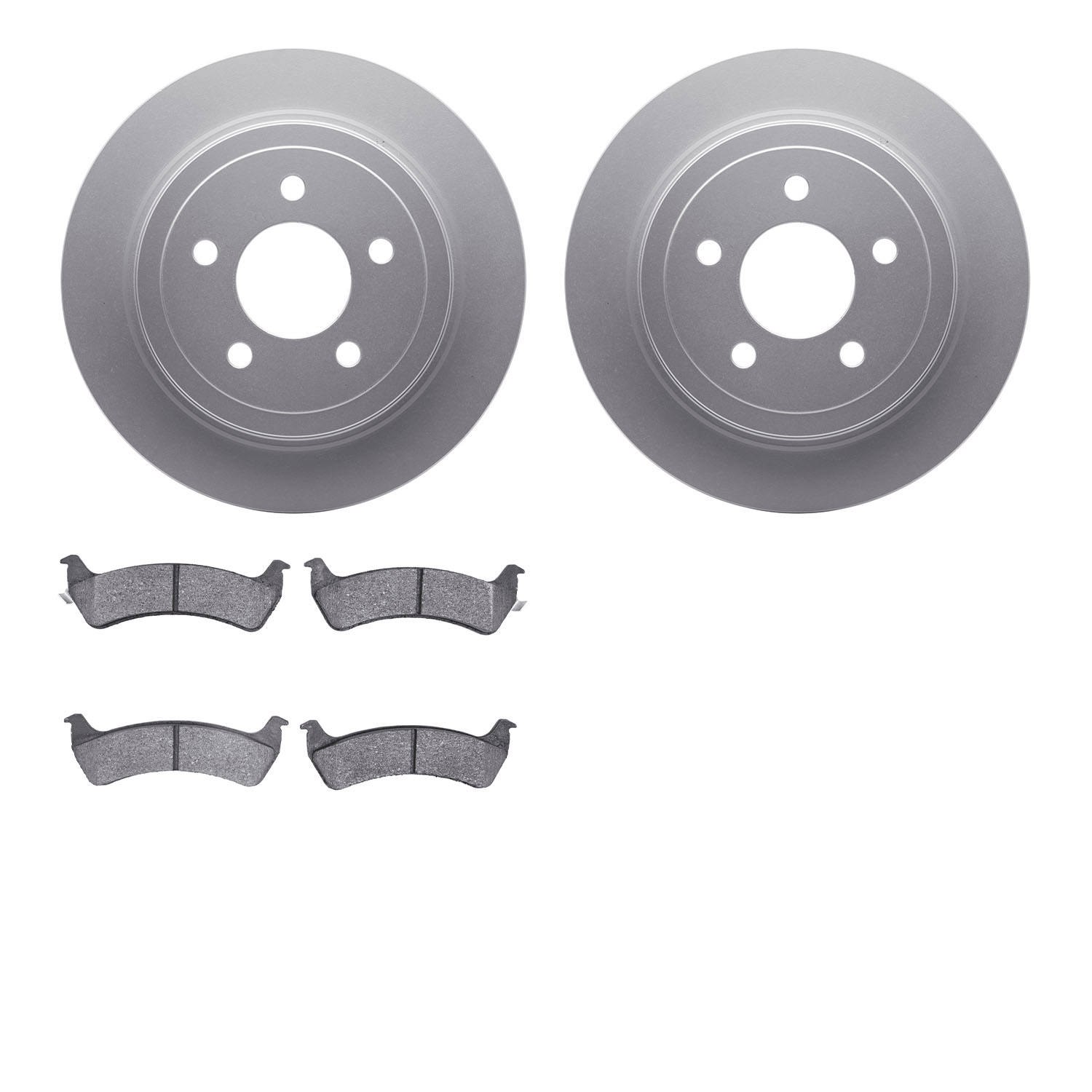 4502-99139 Geospec Brake Rotors w/5000 Advanced Brake Pads Kit, 2003-2005 Ford/Lincoln/Mercury/Mazda, Position: Rear