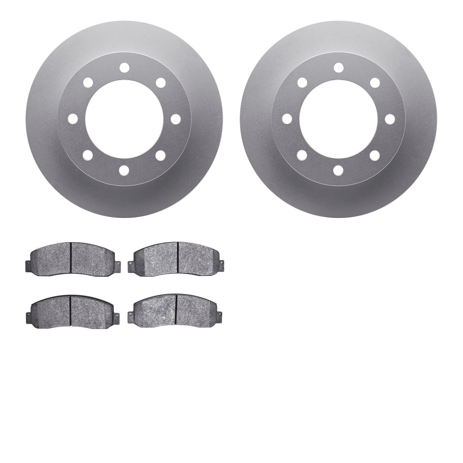 4502-99158 Geospec Brake Rotors w/5000 Advanced Brake Pads Kit, 2005-2011 Ford/Lincoln/Mercury/Mazda, Position: Front