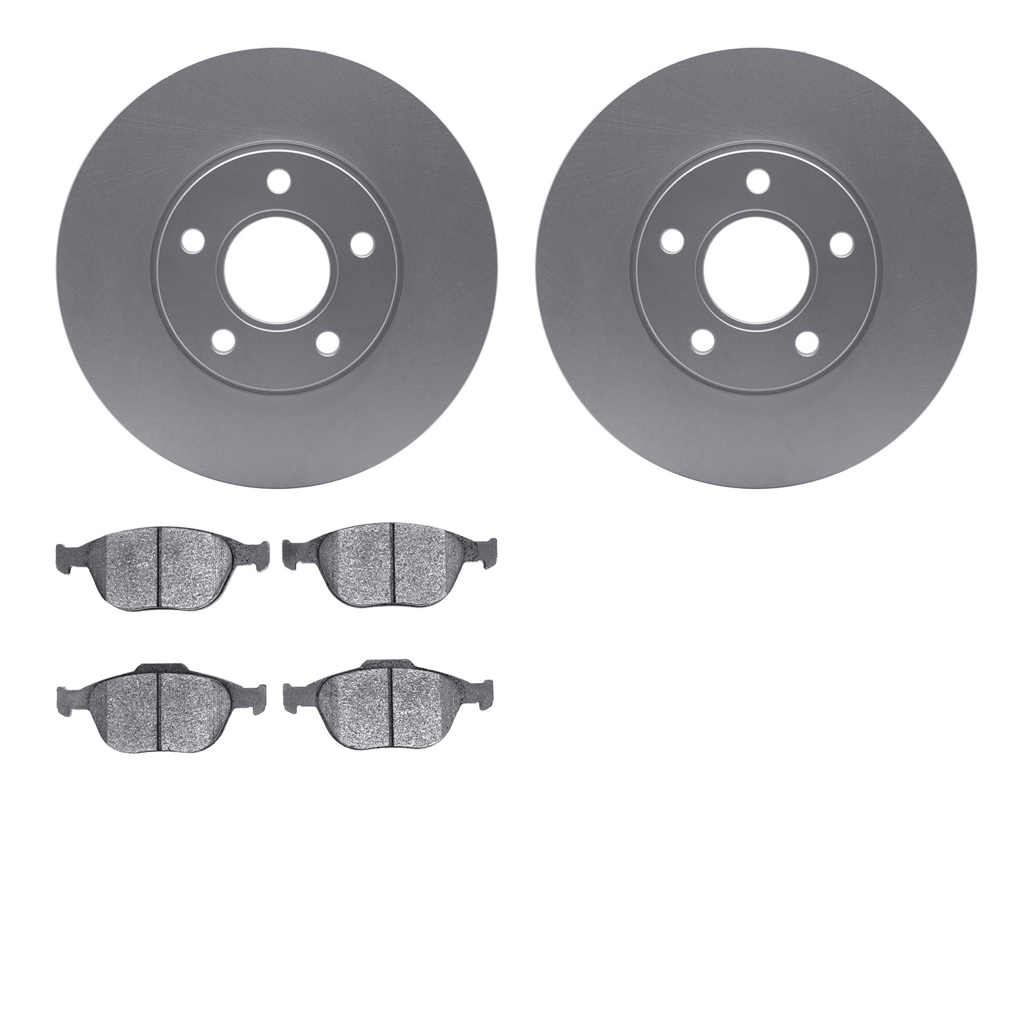 4502-99184 Geospec Brake Rotors w/5000 Advanced Brake Pads Kit, 2010-2013 Ford/Lincoln/Mercury/Mazda, Position: Front