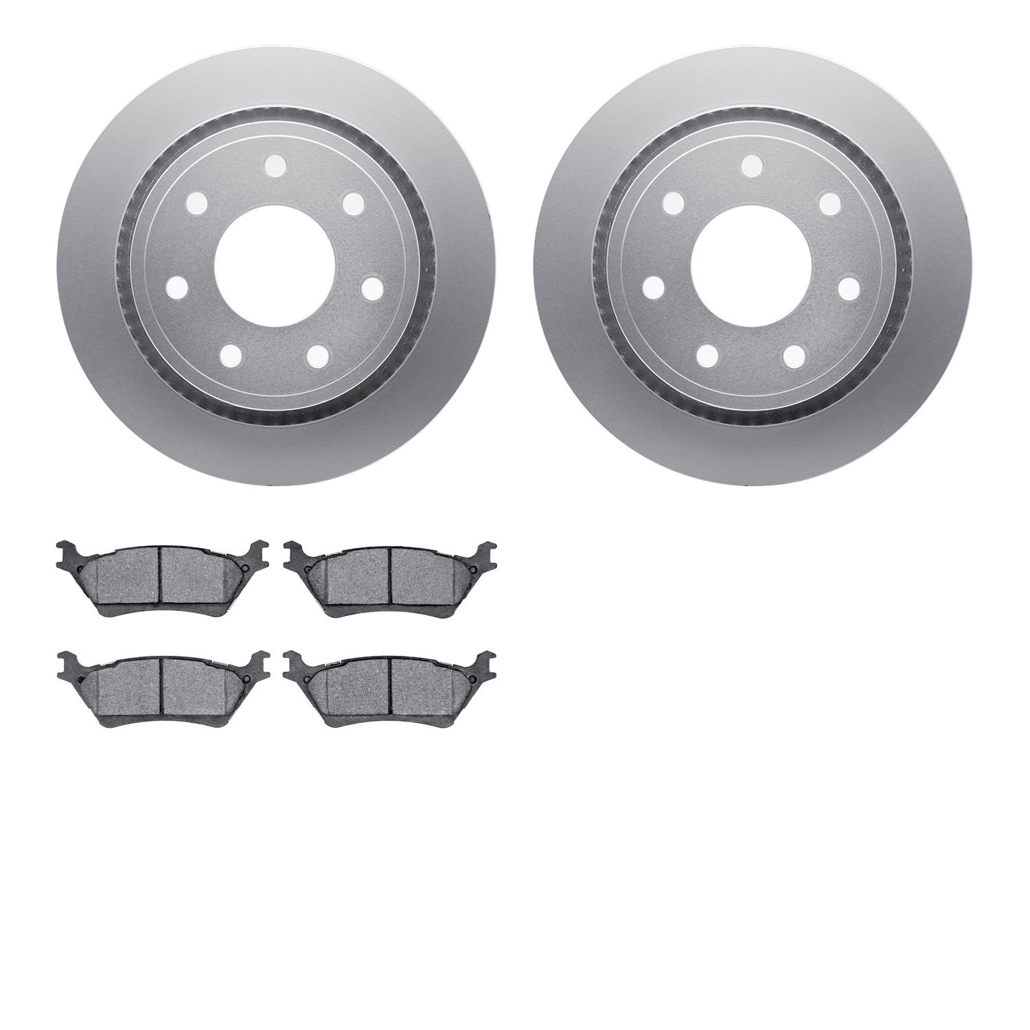 4502-99185 Geospec Brake Rotors w/5000 Advanced Brake Pads Kit, 2012-2014 Ford/Lincoln/Mercury/Mazda, Position: Rear