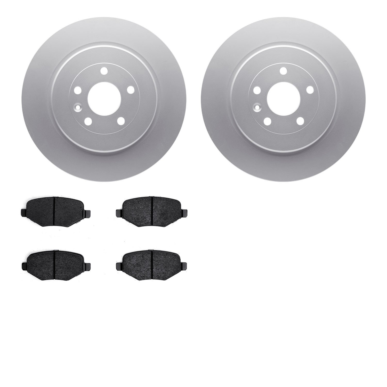 4502-99188 Geospec Brake Rotors w/5000 Advanced Brake Pads Kit, 2013-2019 Ford/Lincoln/Mercury/Mazda, Position: Rear