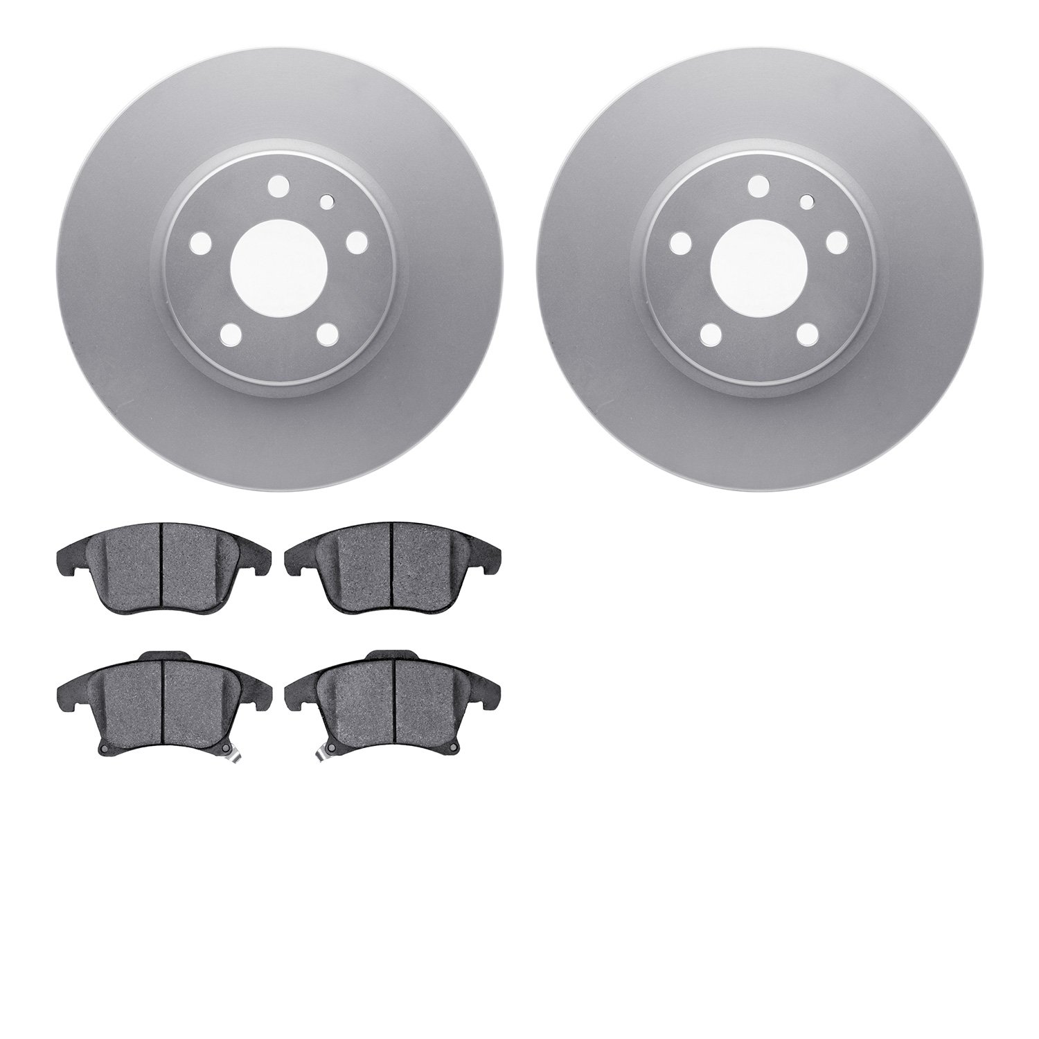 4502-99206 Geospec Brake Rotors w/5000 Advanced Brake Pads Kit, 2013-2020 Ford/Lincoln/Mercury/Mazda, Position: Front