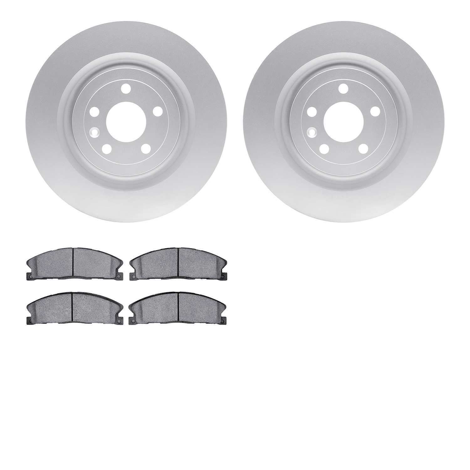 4502-99214 Geospec Brake Rotors w/5000 Advanced Brake Pads Kit, 2013-2019 Ford/Lincoln/Mercury/Mazda, Position: Front