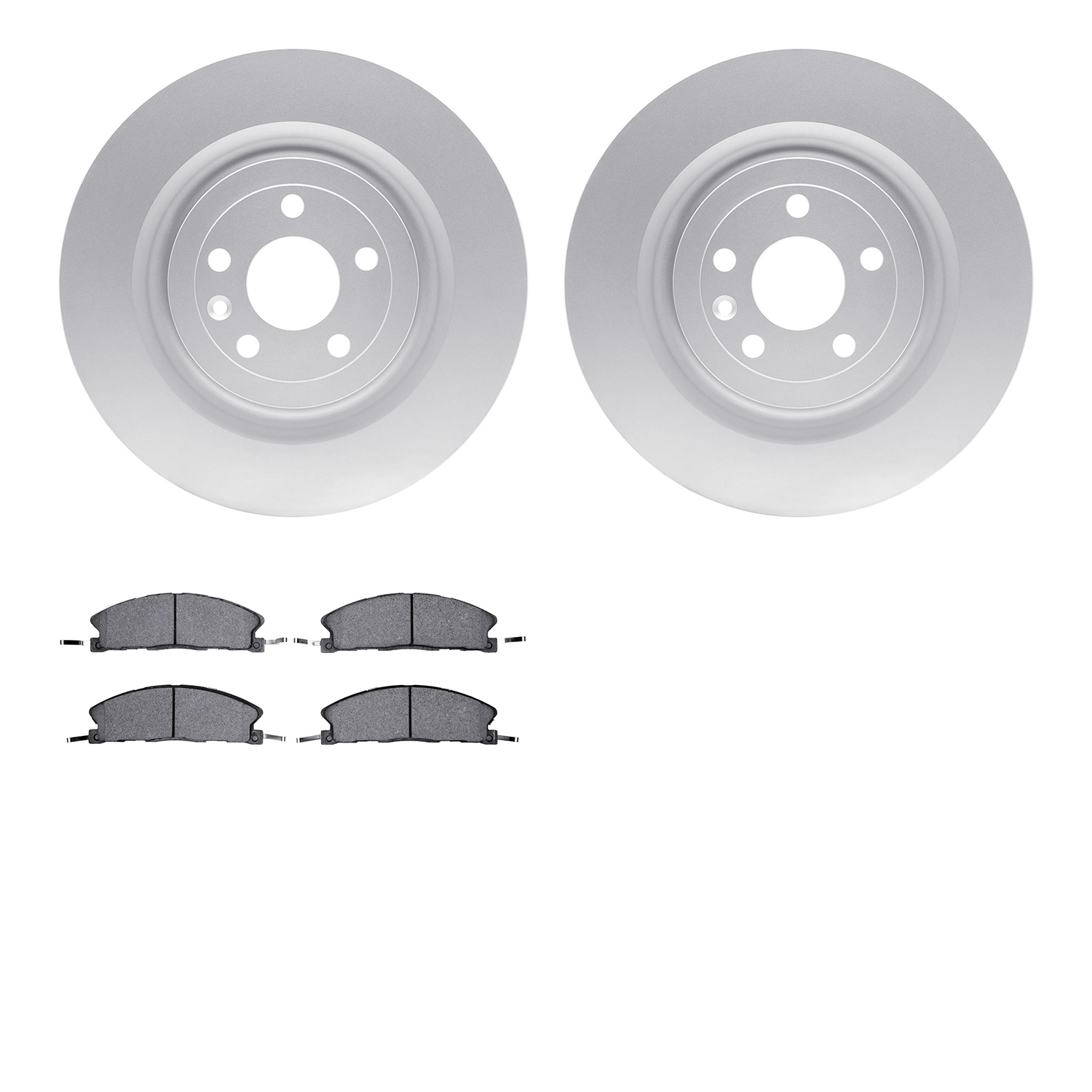 4502-99215 Geospec Brake Rotors w/5000 Advanced Brake Pads Kit, 2013-2019 Ford/Lincoln/Mercury/Mazda, Position: Front