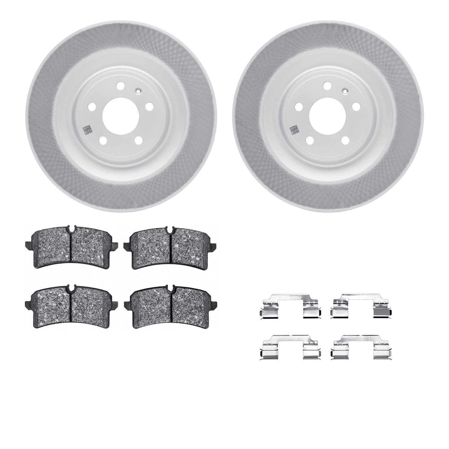 4512-02047 Geospec Brake Rotors w/5000 Advanced Brake Pads Kit & Hardware, 2015-2018 Porsche, Position: Rear