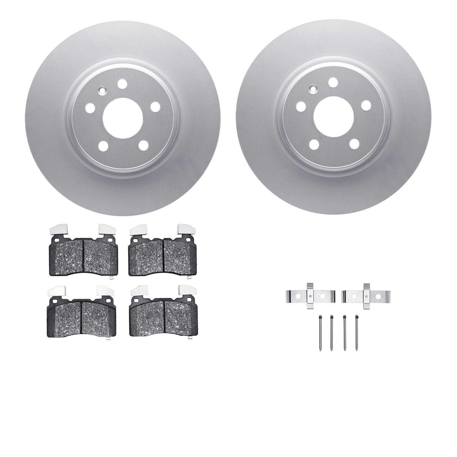 4512-26009 Geospec Brake Rotors w/5000 Advanced Brake Pads Kit & Hardware, 2012-2013 Tesla, Position: Front