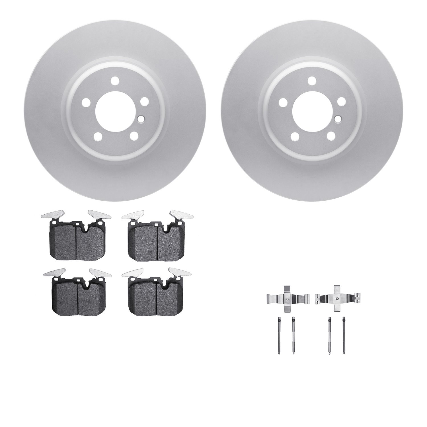 4512-31254 Geospec Brake Rotors w/5000 Advanced Brake Pads Kit & Hardware, 2013-2020 BMW, Position: Front