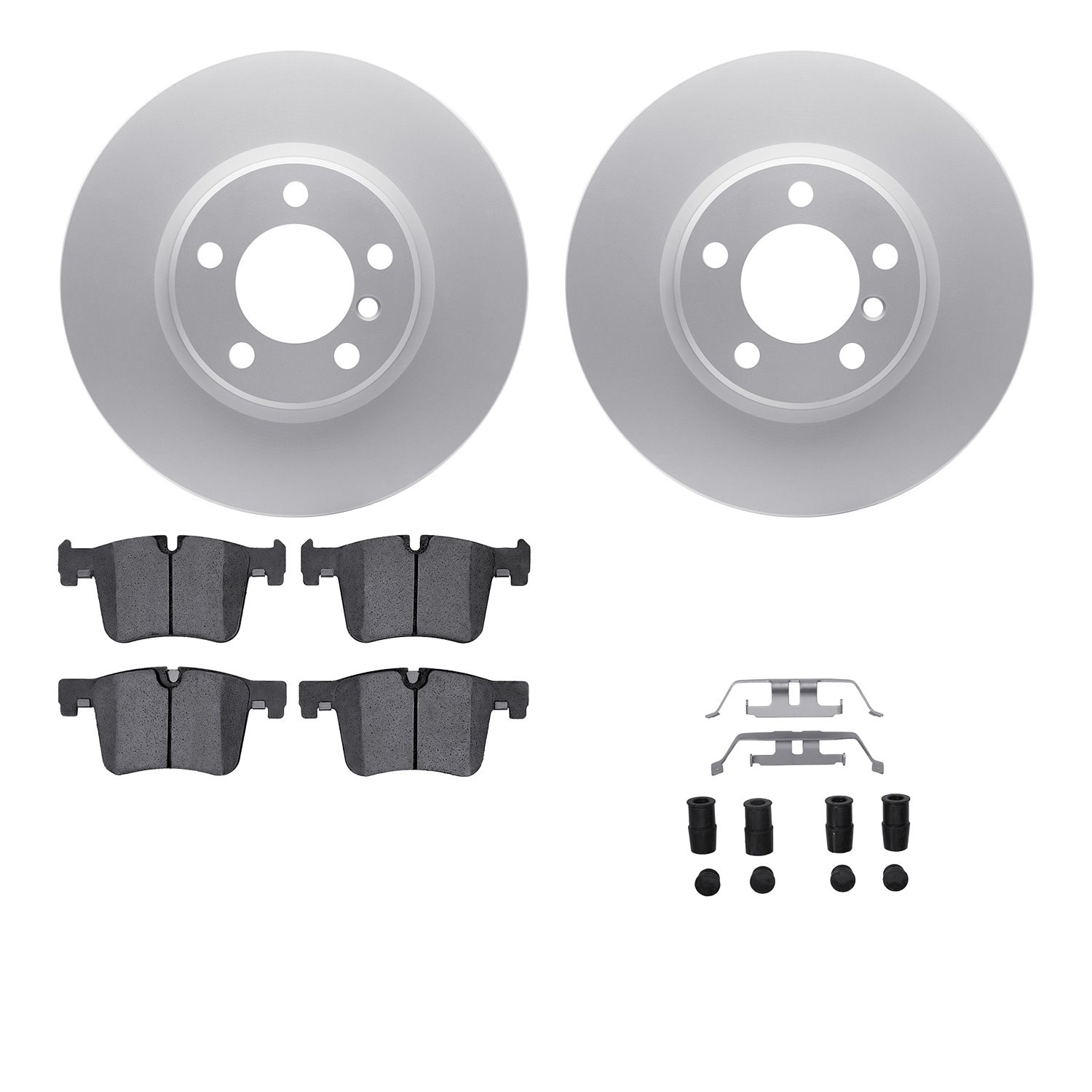 4512-31260 Geospec Brake Rotors w/5000 Advanced Brake Pads Kit & Hardware, 2015-2015 BMW, Position: Front
