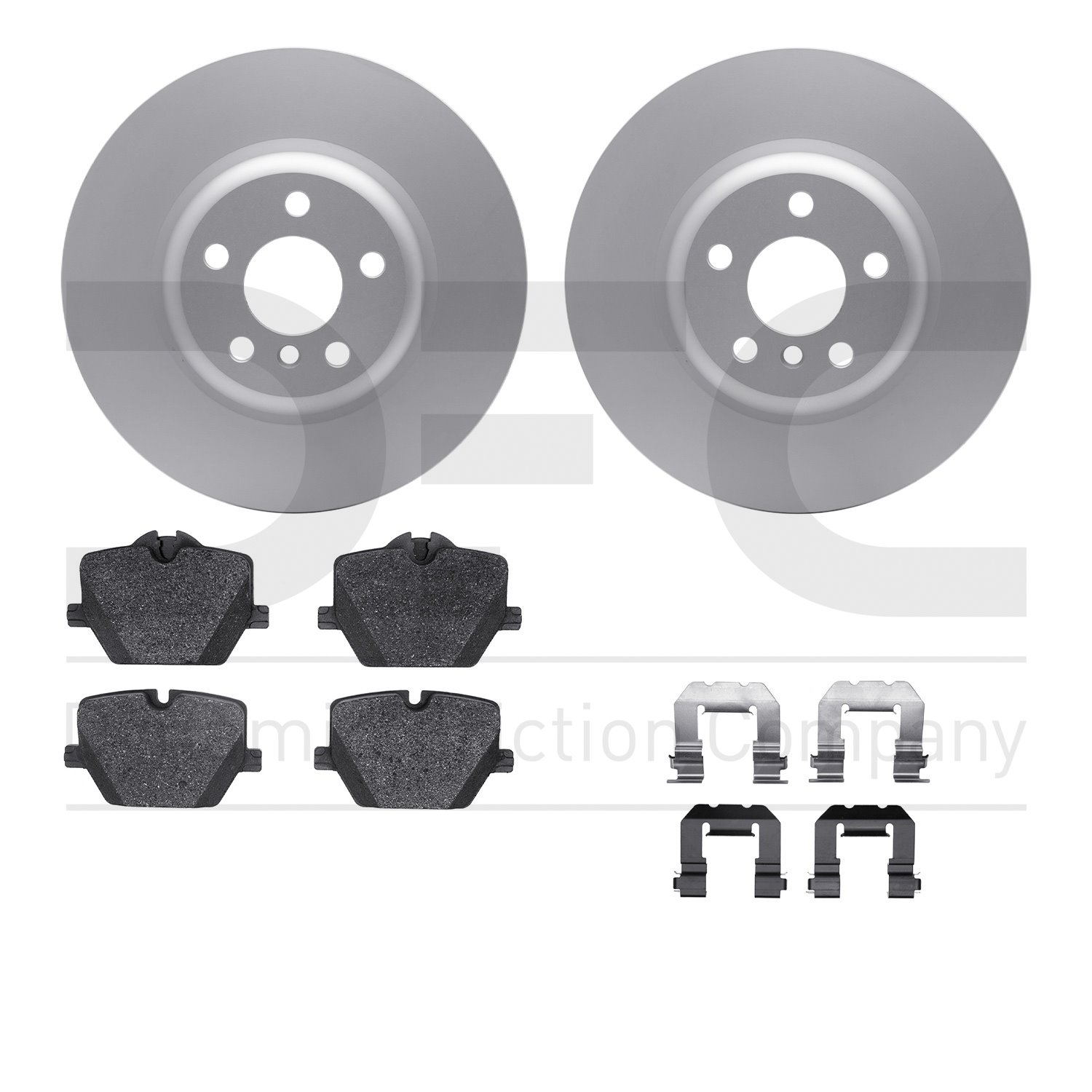 4512-31265 Geospec Brake Rotors w/5000 Advanced Brake Pads Kit & Hardware, Fits Select Multiple Makes/Models, Position: Rear