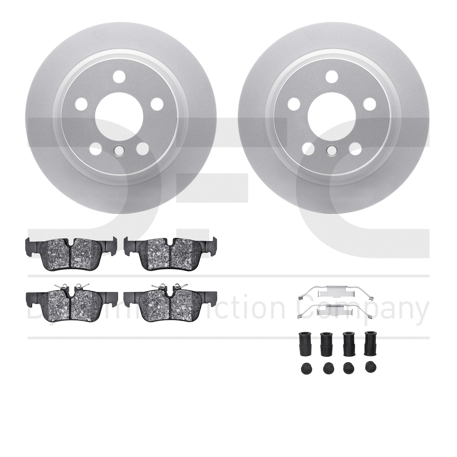 4512-32049 Geospec Brake Rotors w/5000 Advanced Brake Pads Kit & Hardware, 2015-2019 Multiple Makes/Models, Position: Rear