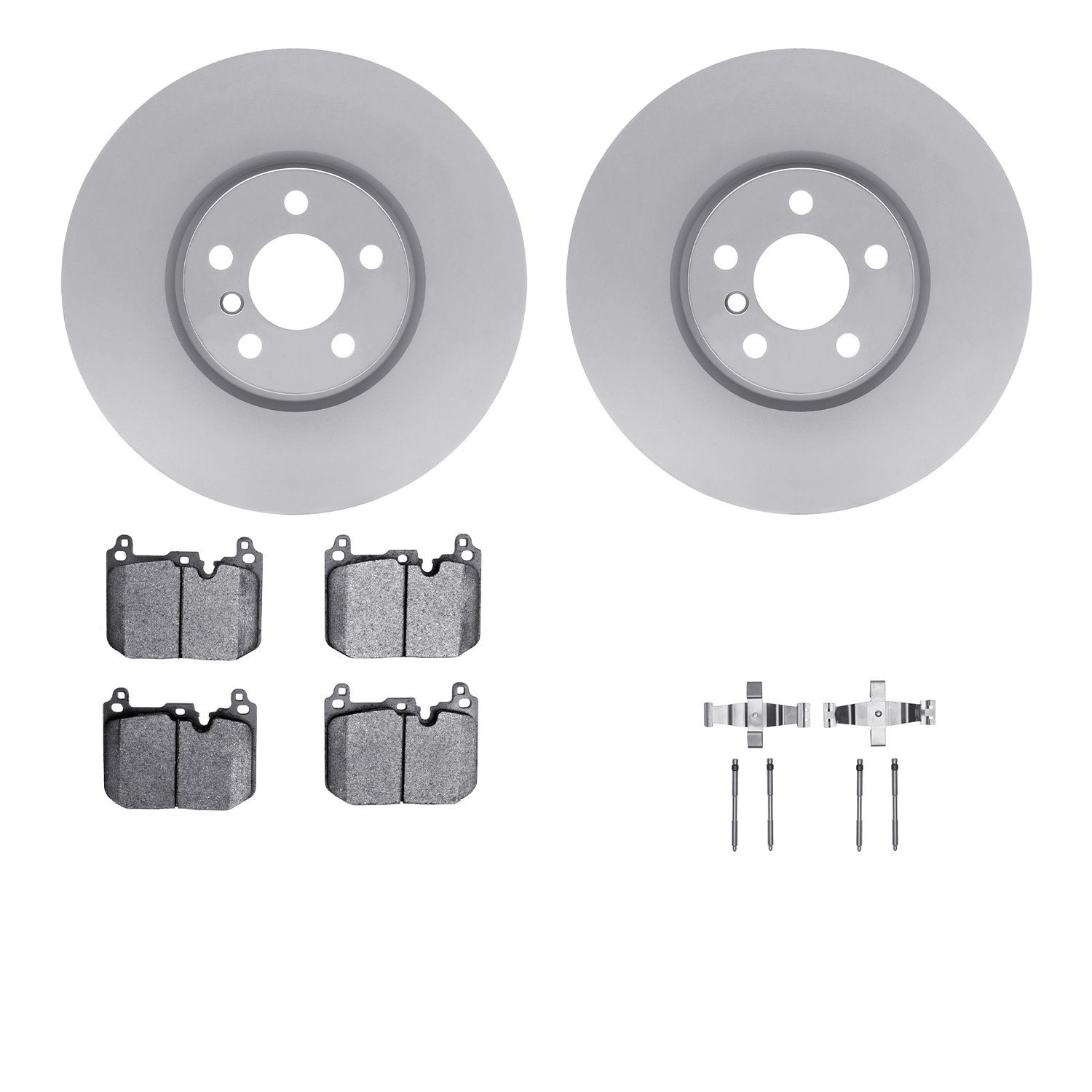 4512-32052 Geospec Brake Rotors w/5000 Advanced Brake Pads Kit & Hardware, 2015-2019 Mini, Position: Front
