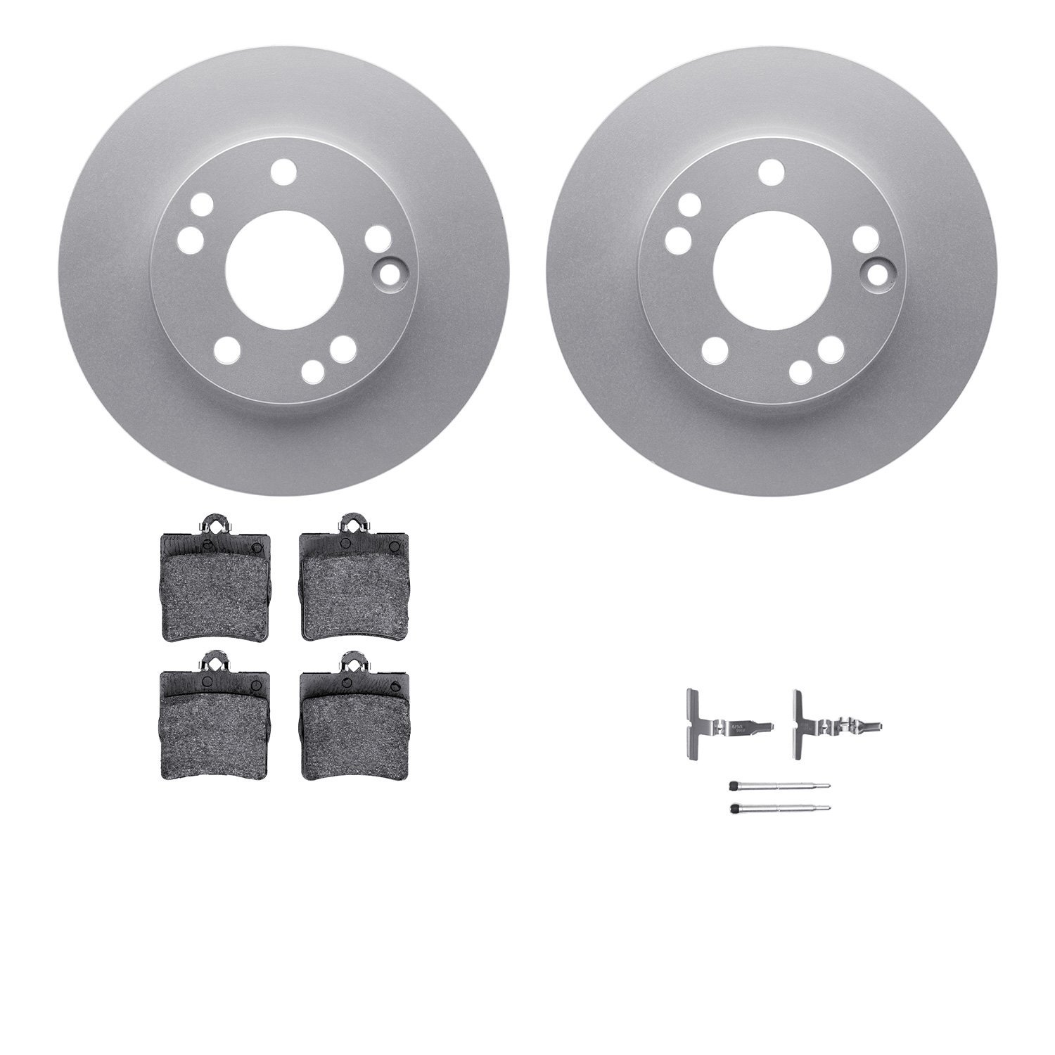 4512-63125 Geospec Brake Rotors w/5000 Advanced Brake Pads Kit & Hardware, 1996-2015 Multiple Makes/Models, Position: Rear