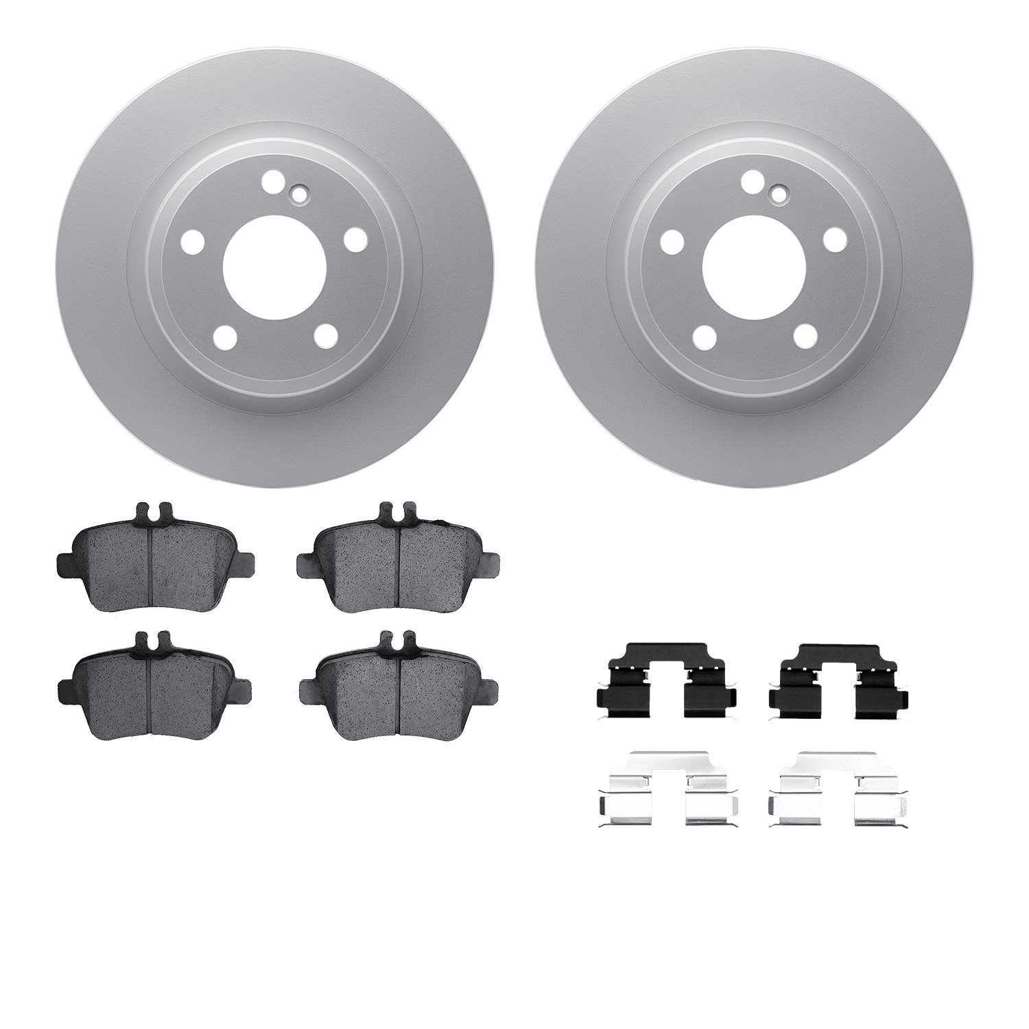 4512-63200 Geospec Brake Rotors w/5000 Advanced Brake Pads Kit & Hardware, 2015-2020 Multiple Makes/Models, Position: Rear