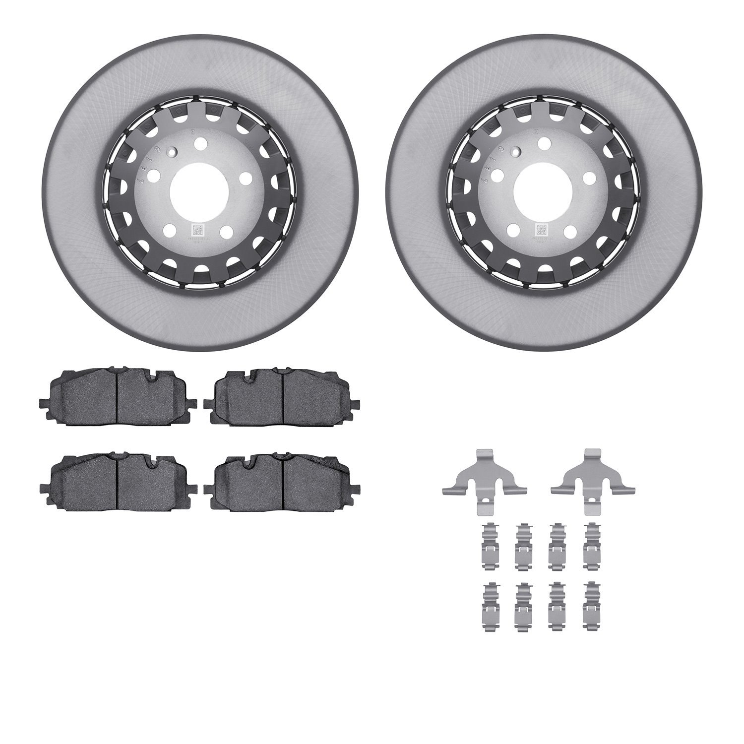 4512-73165 Geospec Brake Rotors w/5000 Advanced Brake Pads Kit & Hardware, Fits Select Audi/Volkswagen, Position: Front