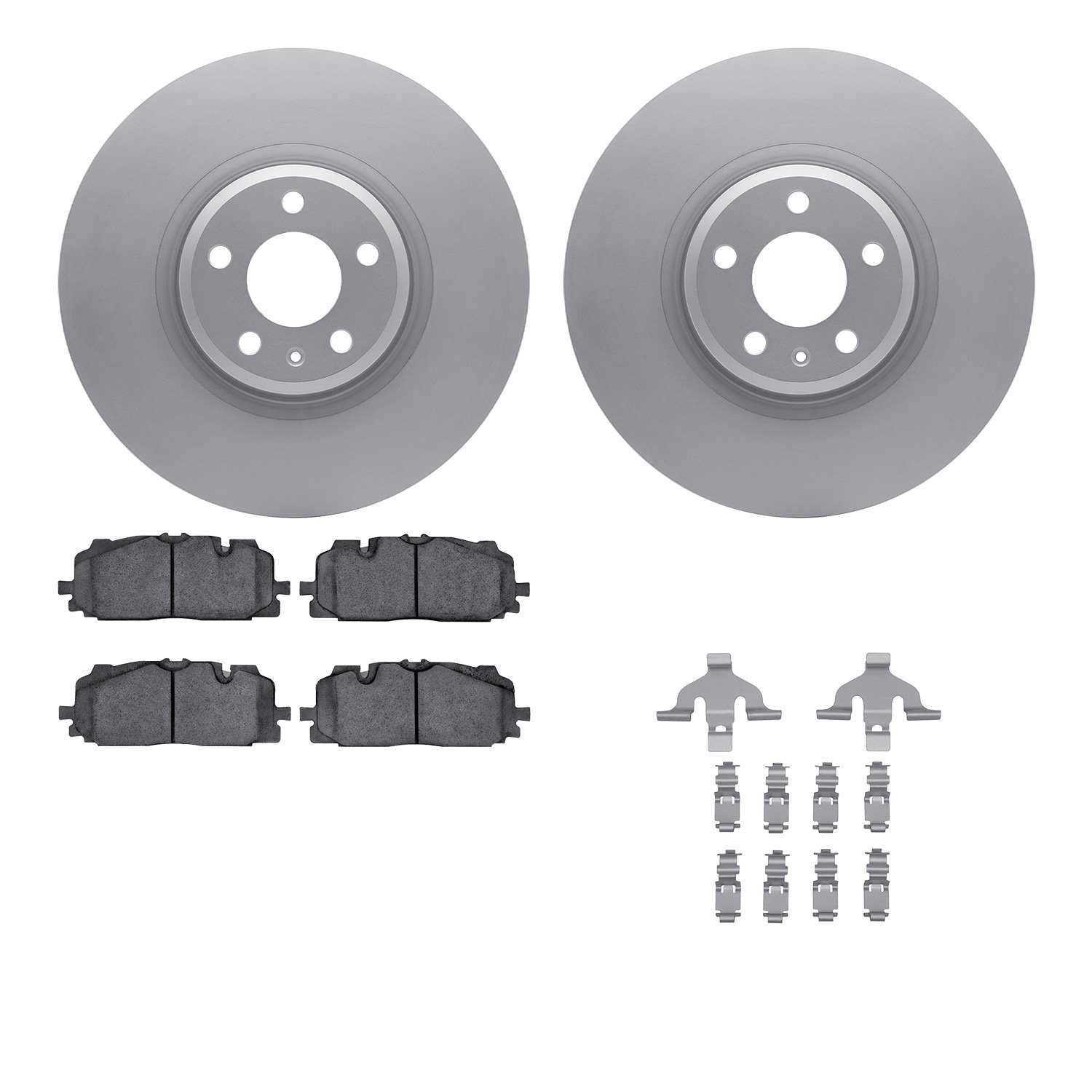 4512-73174 Geospec Brake Rotors w/5000 Advanced Brake Pads Kit & Hardware, Fits Select Audi/Volkswagen, Position: Front