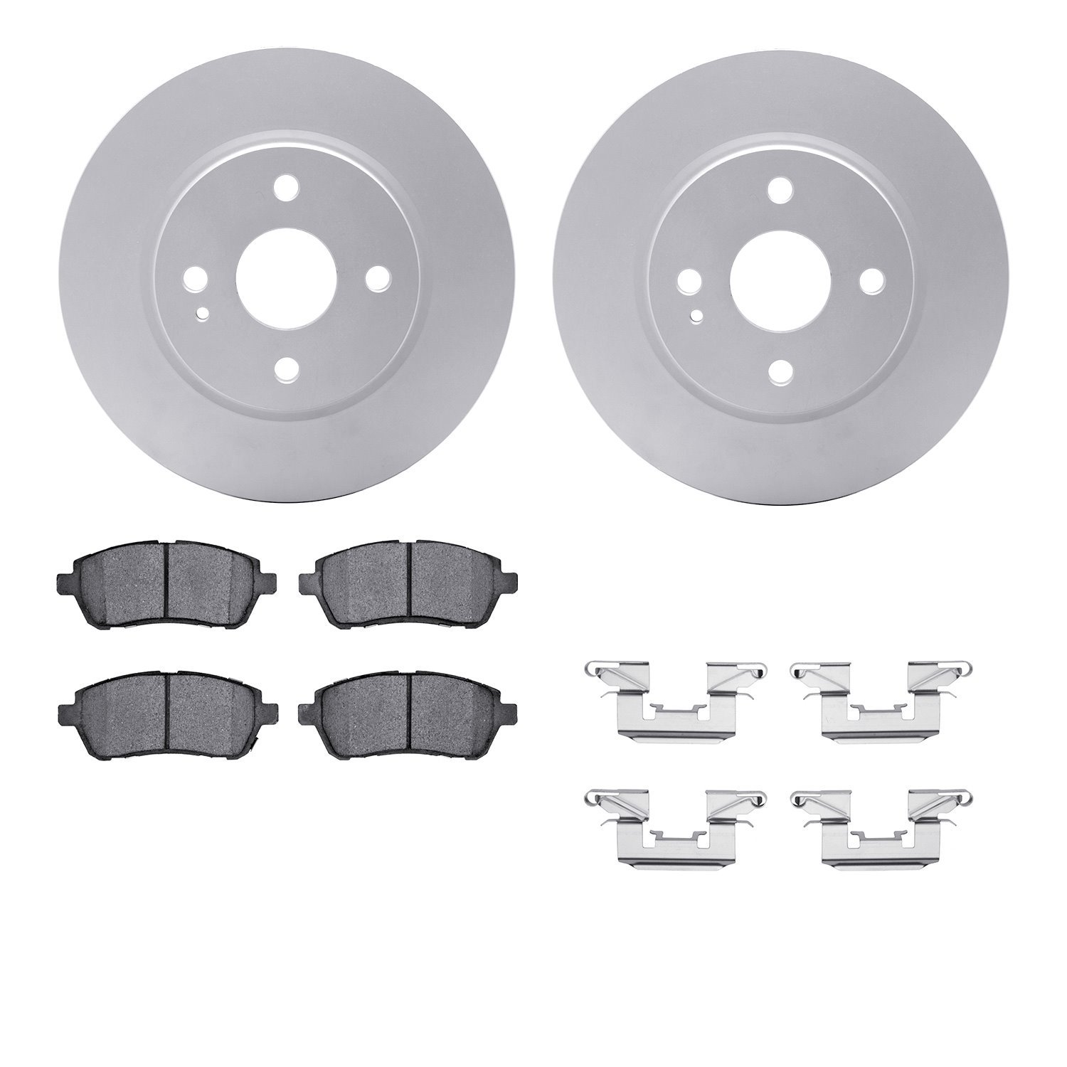4512-80078 Geospec Brake Rotors w/5000 Advanced Brake Pads Kit & Hardware, 2011-2015 Ford/Lincoln/Mercury/Mazda, Position: Front
