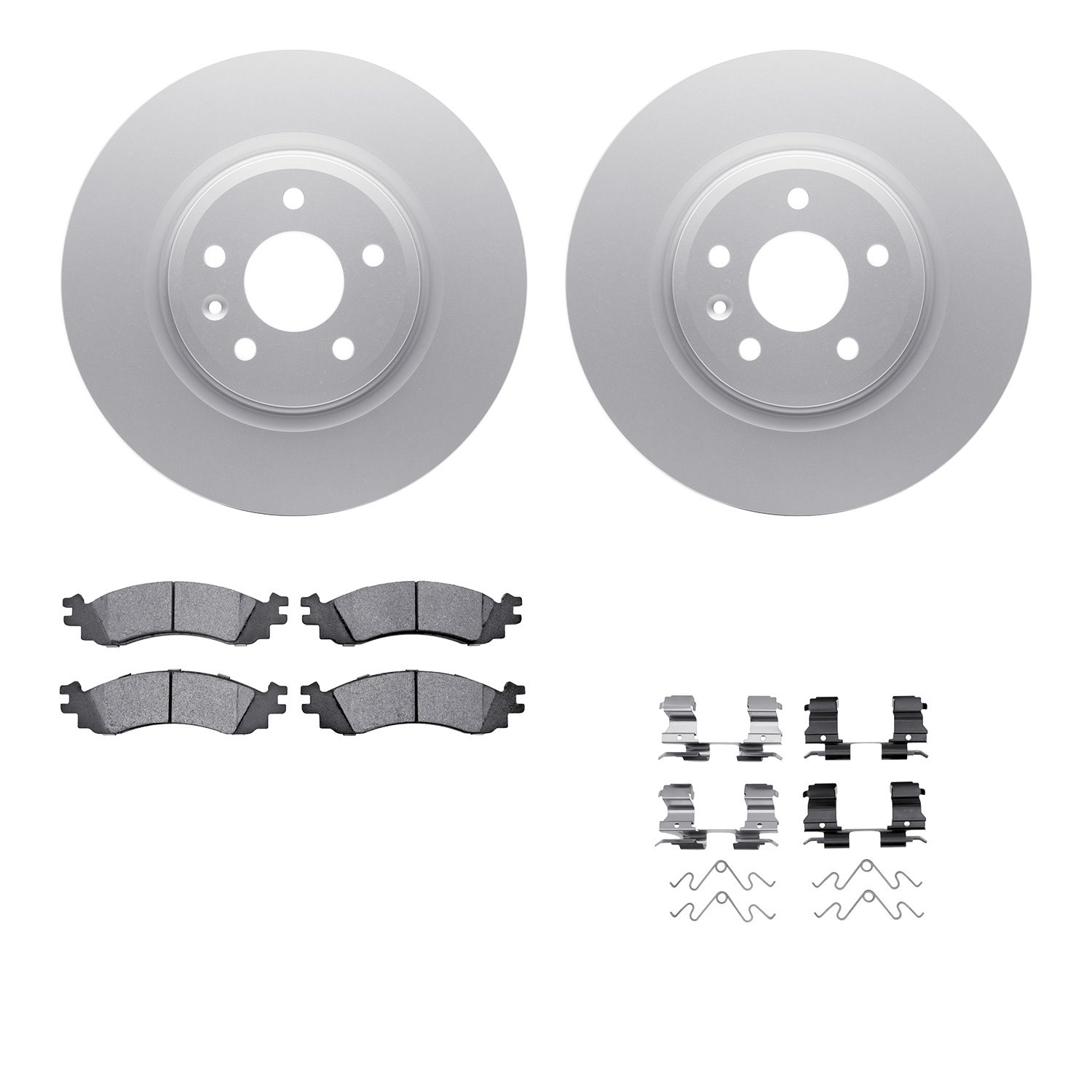 4512-99047 Geospec Brake Rotors w/5000 Advanced Brake Pads Kit & Hardware, 2010-2010 Ford/Lincoln/Mercury/Mazda, Position: Front