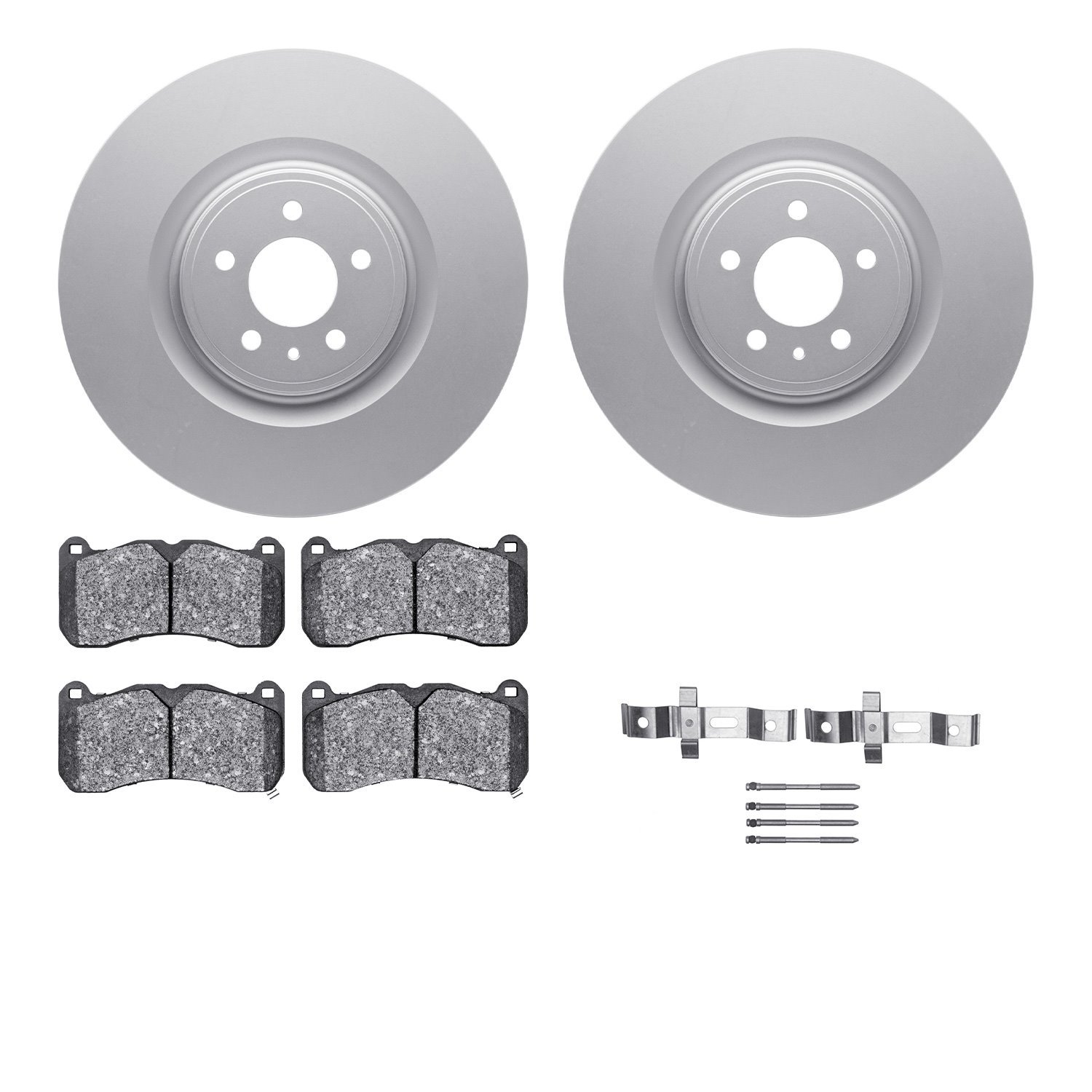 4512-99069 Geospec Brake Rotors w/5000 Advanced Brake Pads Kit & Hardware, 2013-2014 Ford/Lincoln/Mercury/Mazda, Position: Front