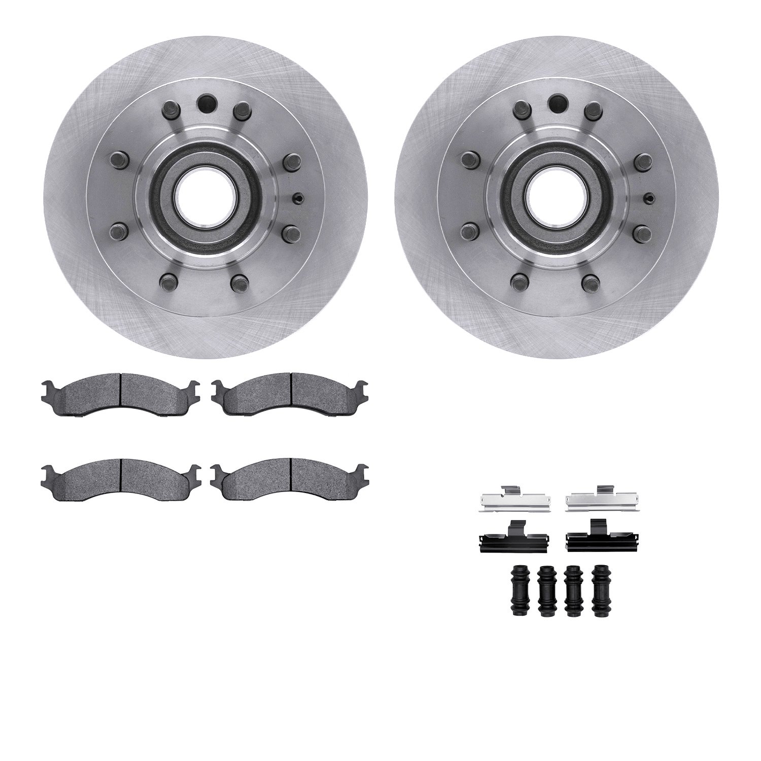 4512-99111 Geospec Brake Rotors w/5000 Advanced Brake Pads Kit & Hardware, 1995-2007 Ford/Lincoln/Mercury/Mazda, Position: Front