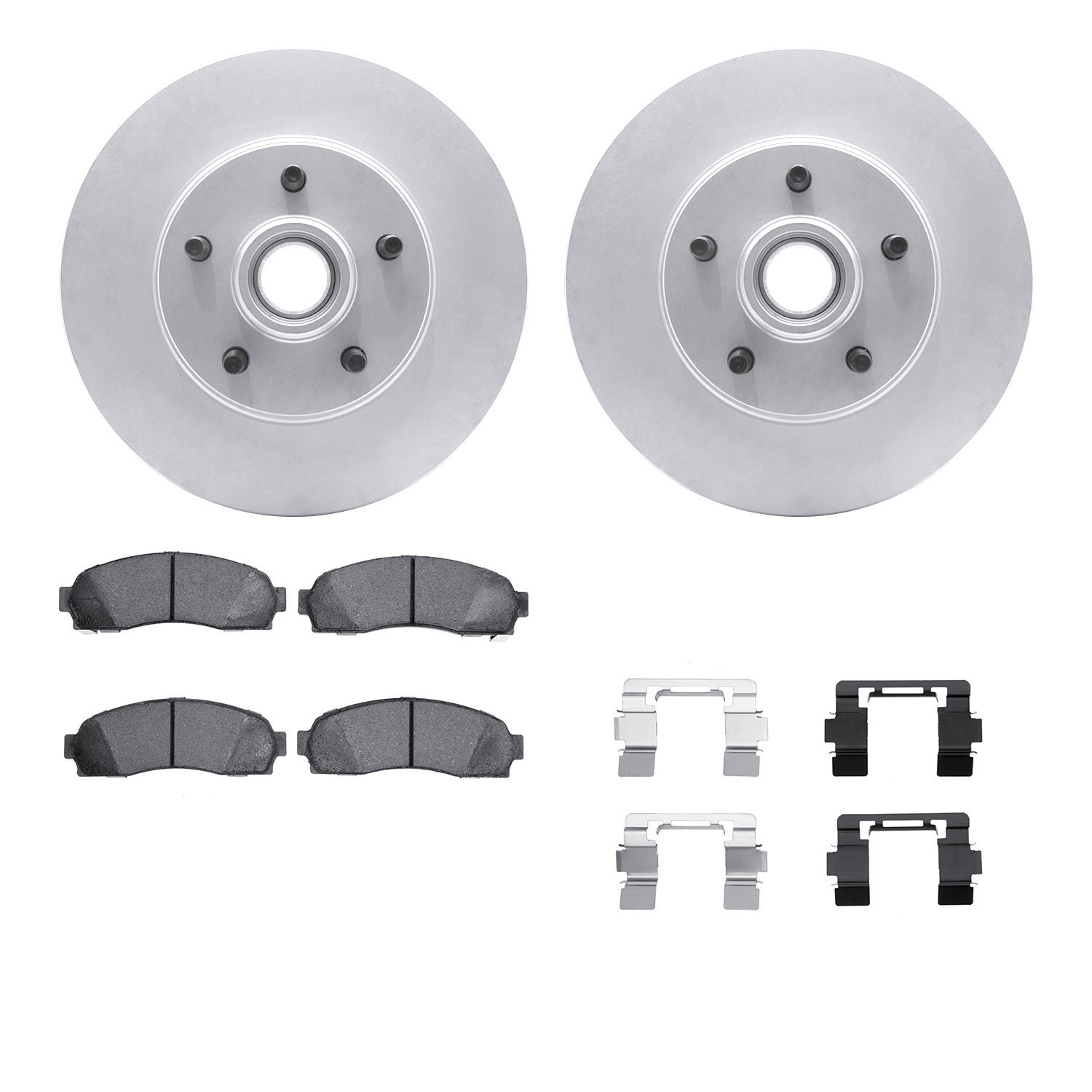 4512-99117 Geospec Brake Rotors w/5000 Advanced Brake Pads Kit & Hardware, 2003-2011 Ford/Lincoln/Mercury/Mazda, Position: Front