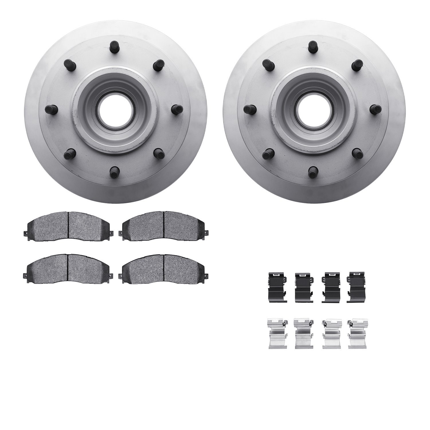 4512-99221 Geospec Brake Rotors w/5000 Advanced Brake Pads Kit & Hardware, Fits Select Ford/Lincoln/Mercury/Mazda, Position: Fro