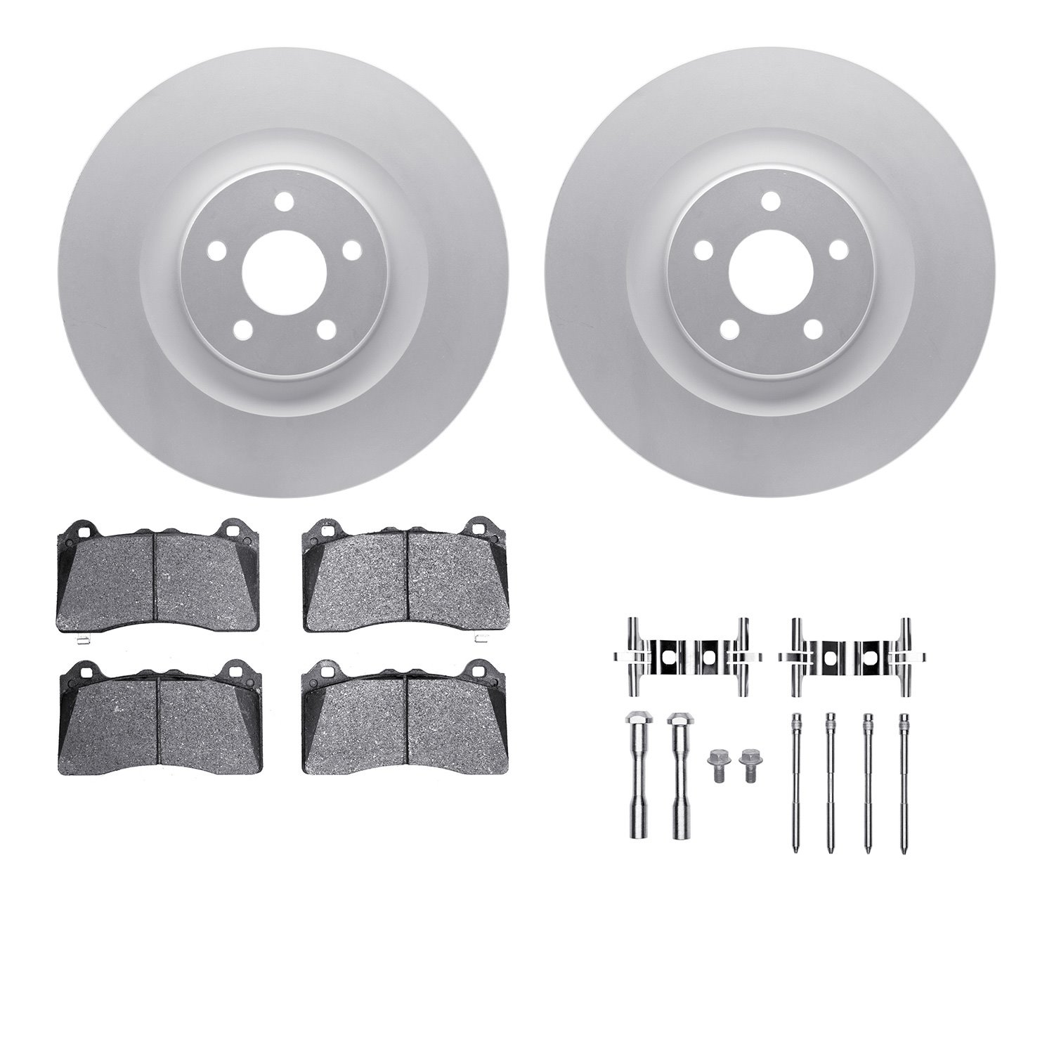 4512-99236 Geospec Brake Rotors w/5000 Advanced Brake Pads Kit & Hardware, 2016-2018 Ford/Lincoln/Mercury/Mazda, Position: Front