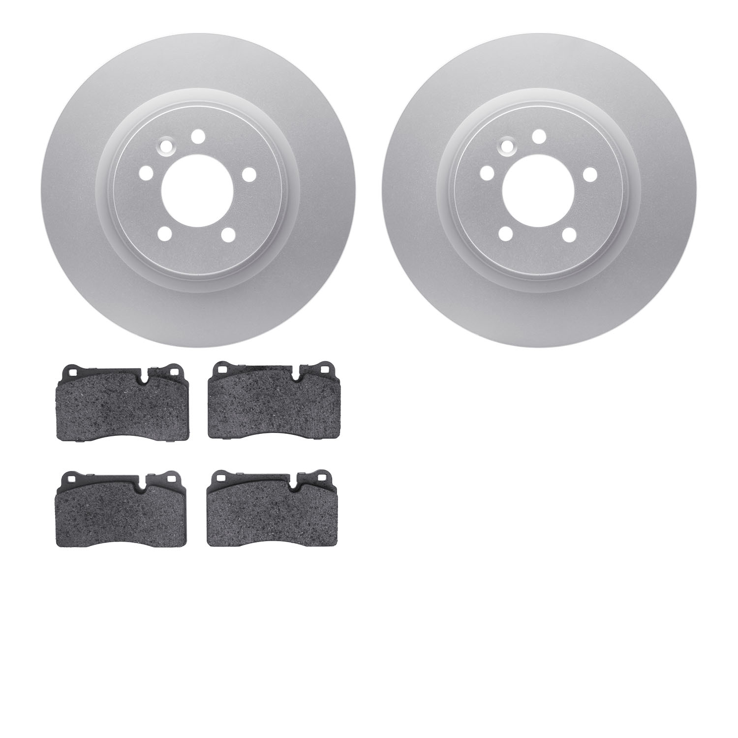 4602-11007 Geospec Brake Rotors w/5000 Euro Ceramic Brake Pads Kit, 2006-2009 Land Rover, Position: Front