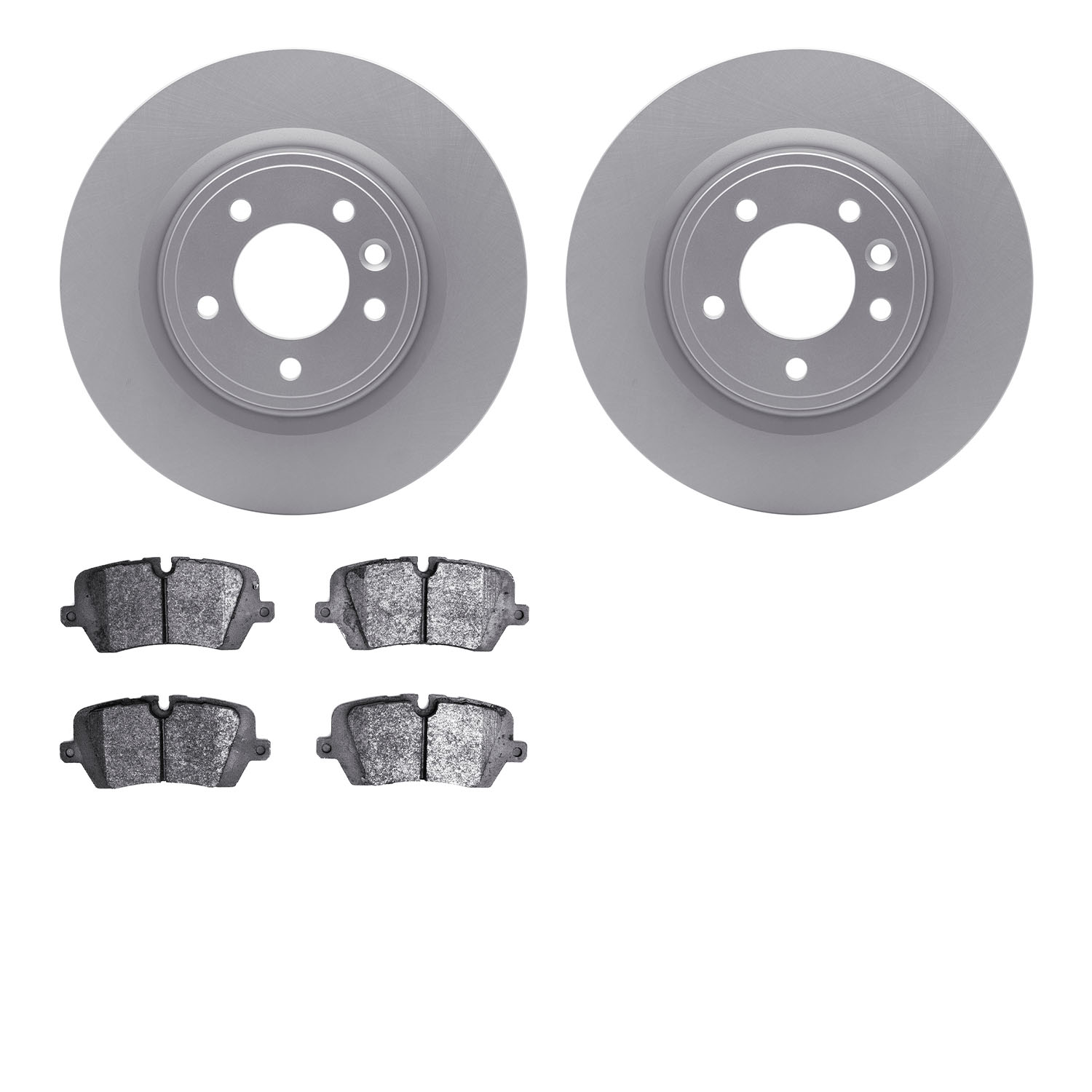 4602-11029 Geospec Brake Rotors w/5000 Euro Ceramic Brake Pads Kit, 2018-2020 Land Rover, Position: Rear