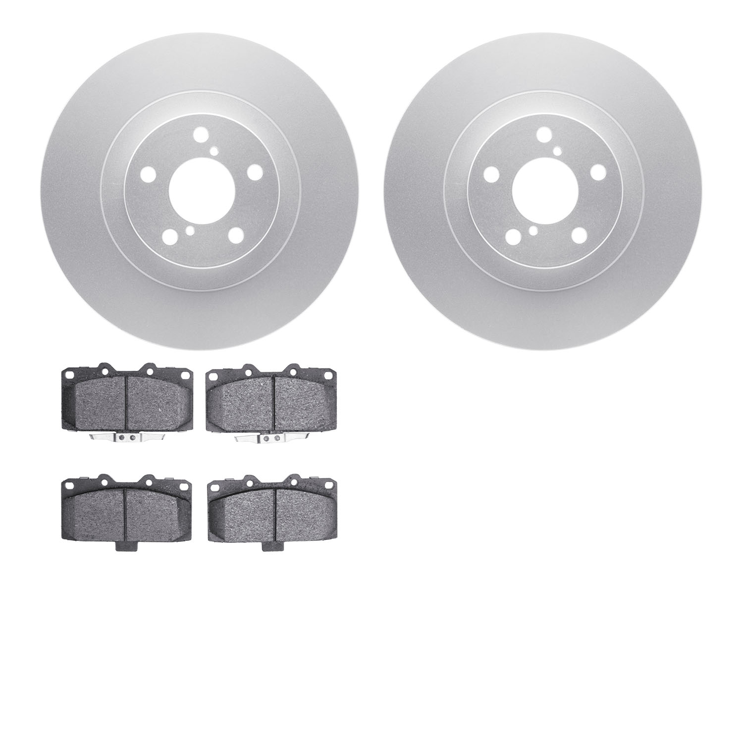 4602-13010 Geospec Brake Rotors w/5000 Euro Ceramic Brake Pads Kit, 2006-2007 Subaru, Position: Front