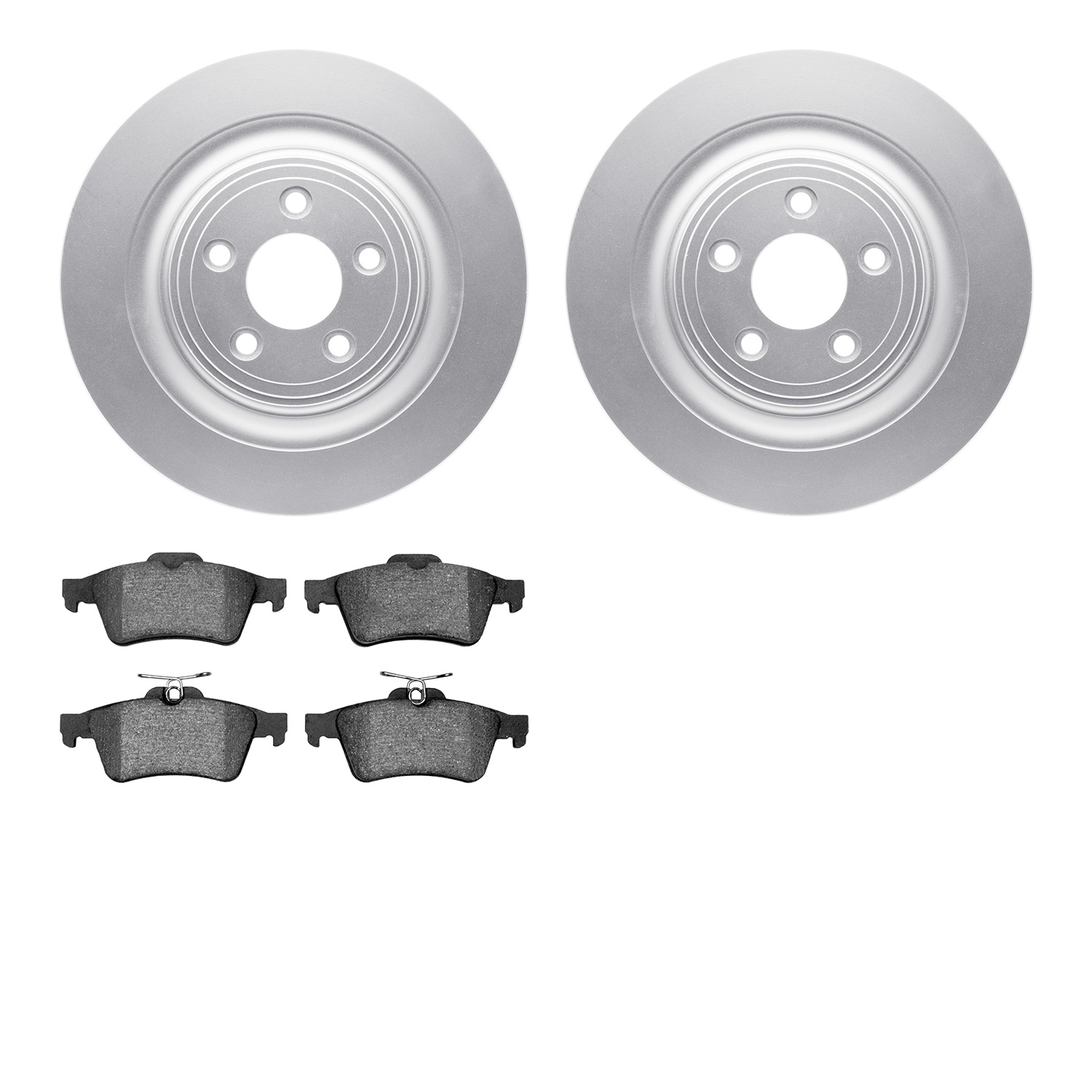 4602-20010 Geospec Brake Rotors w/5000 Euro Ceramic Brake Pads Kit, 2006-2015 Jaguar, Position: Rear