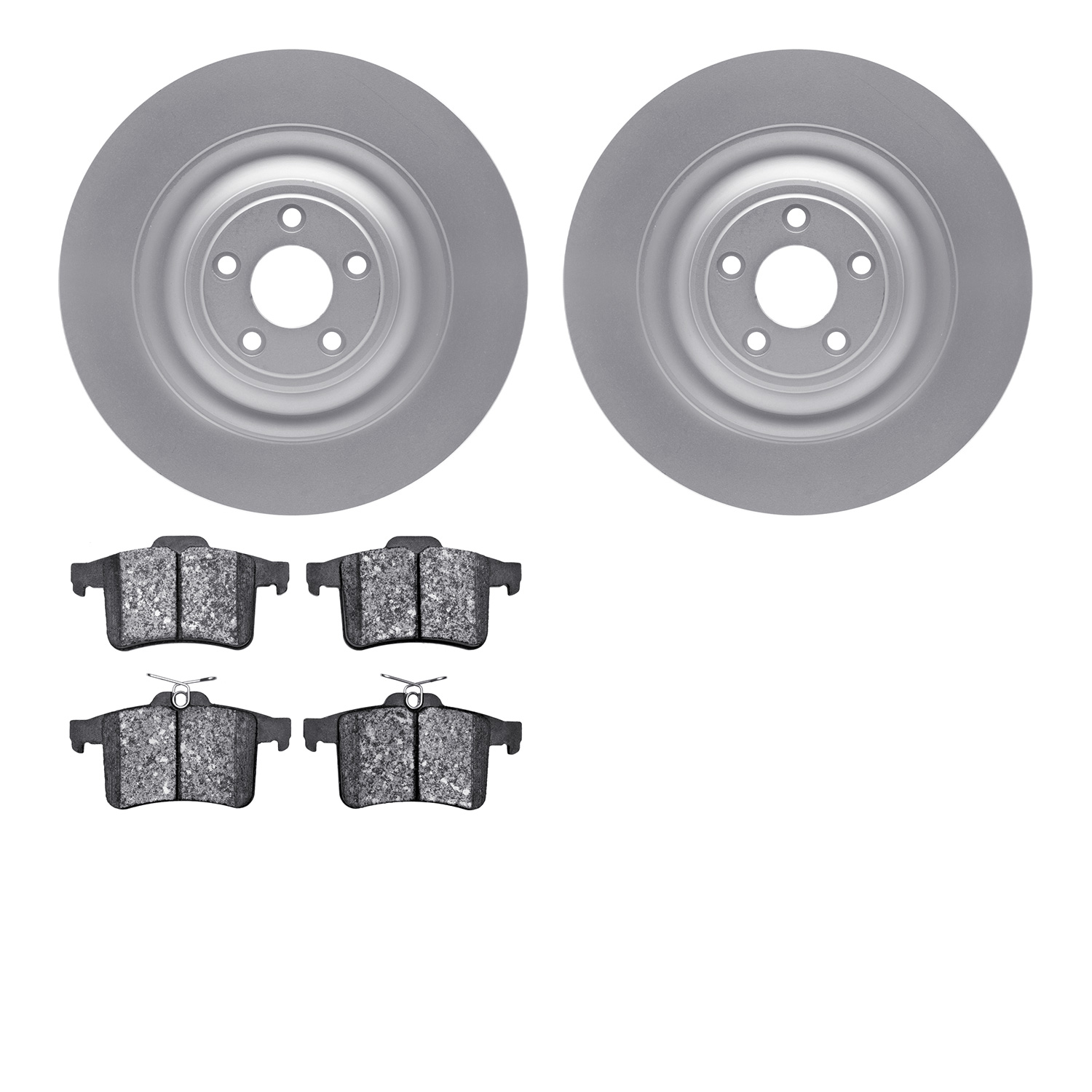 4602-20017 Geospec Brake Rotors w/5000 Euro Ceramic Brake Pads Kit, 2010-2017 Jaguar, Position: Rear