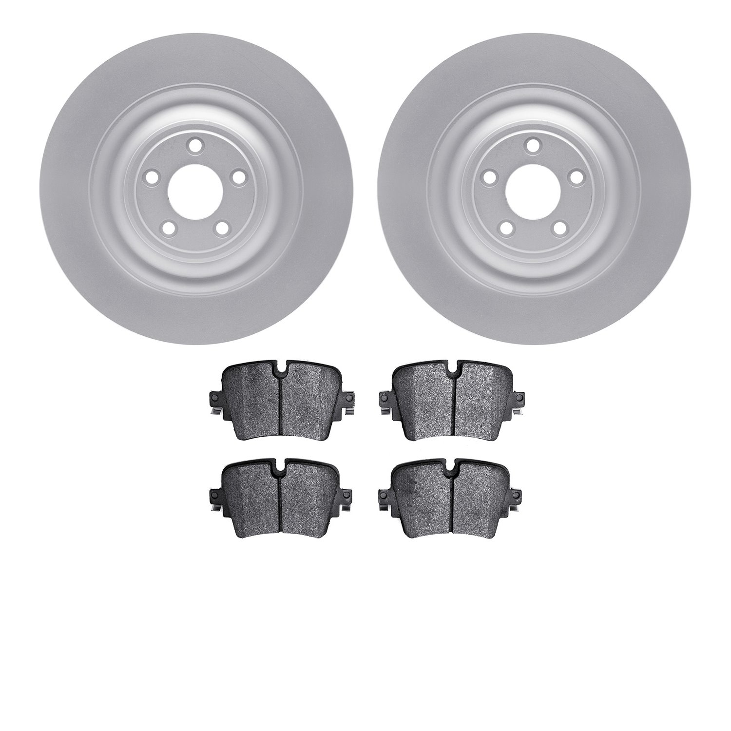 4602-20018 Geospec Brake Rotors w/5000 Euro Ceramic Brake Pads Kit, 2014-2021 Jaguar, Position: Rear