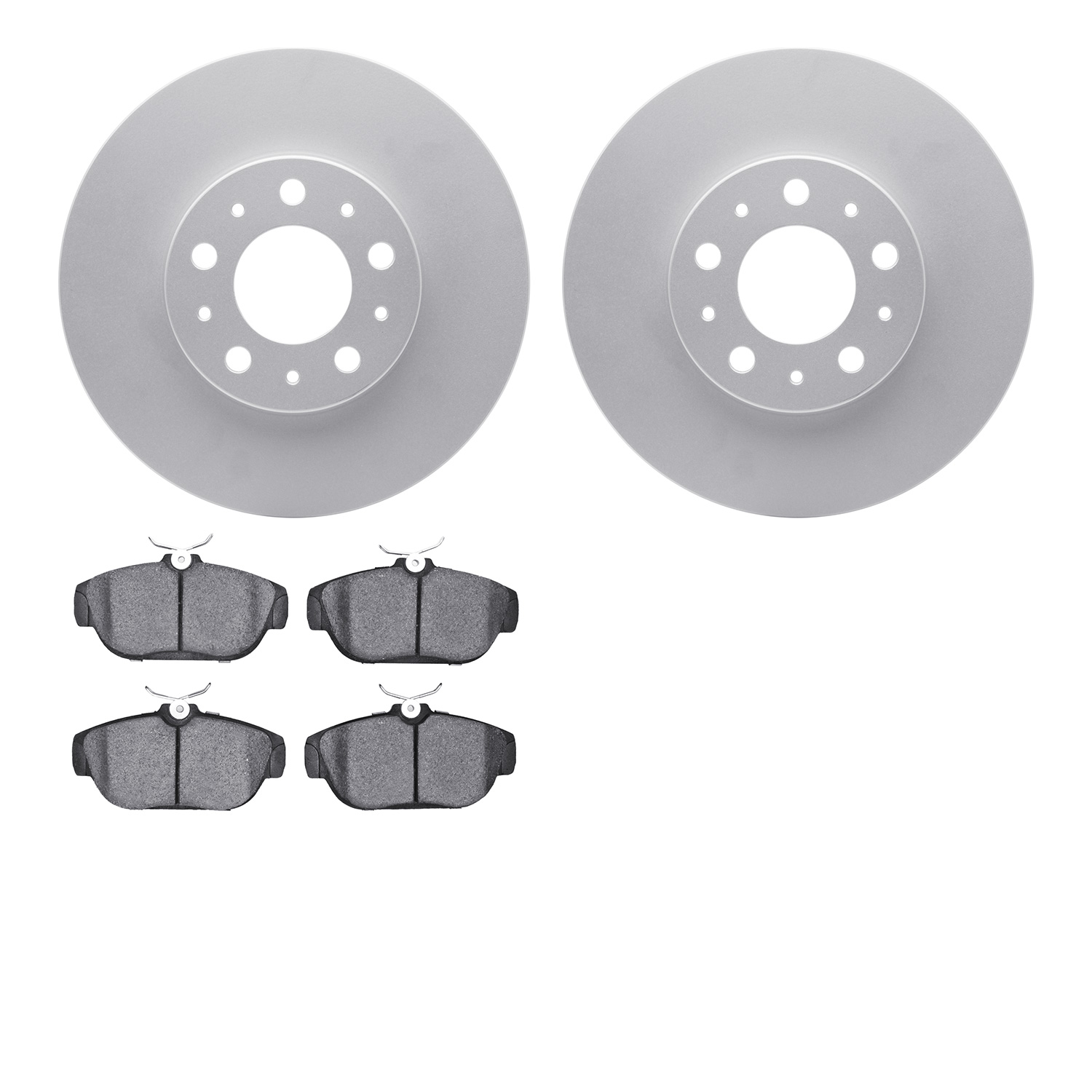 4602-27002 Geospec Brake Rotors w/5000 Euro Ceramic Brake Pads Kit, 1995-1998 Volvo, Position: Front