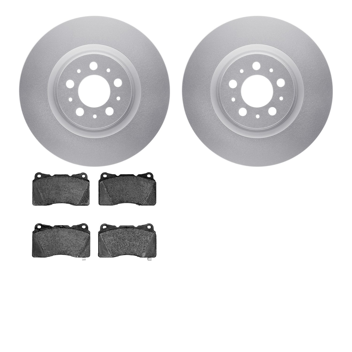 4602-27012 Geospec Brake Rotors w/5000 Euro Ceramic Brake Pads Kit, 2004-2007 Volvo, Position: Front