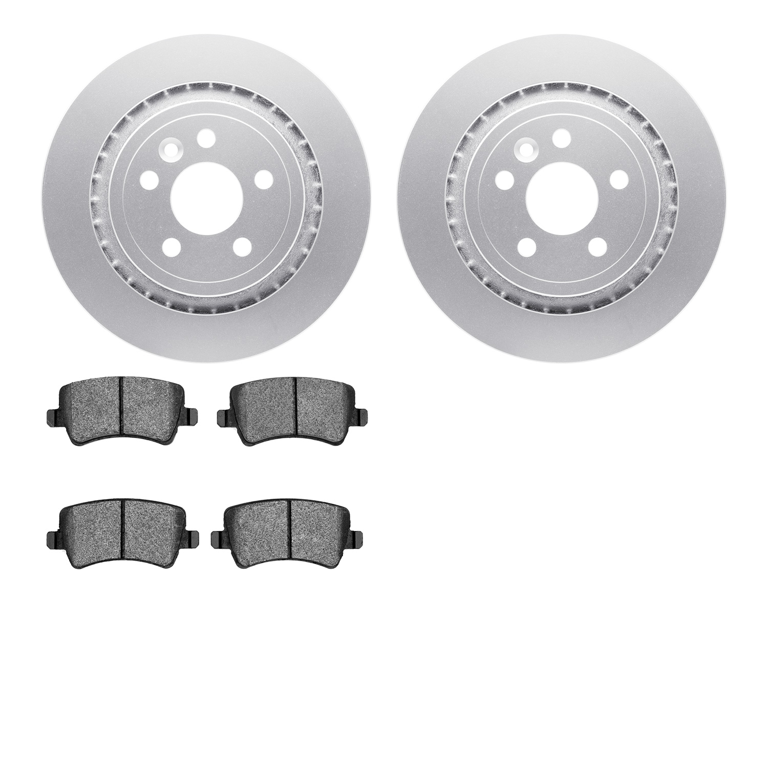 4602-27019 Geospec Brake Rotors w/5000 Euro Ceramic Brake Pads Kit, 2007-2015 Volvo, Position: Rear