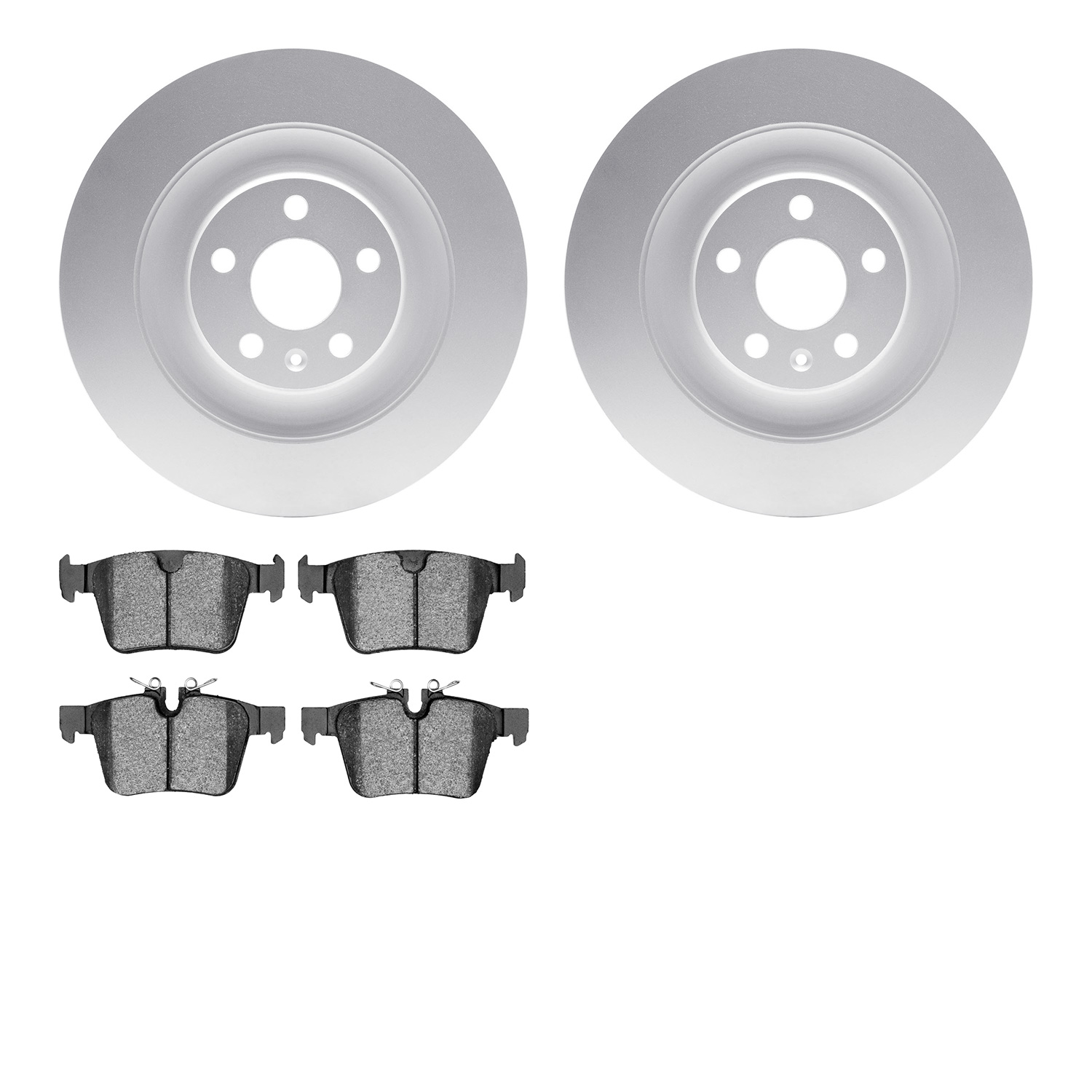 4602-27032 Geospec Brake Rotors w/5000 Euro Ceramic Brake Pads Kit, Fits Select Multiple Makes/Models, Position: Rear