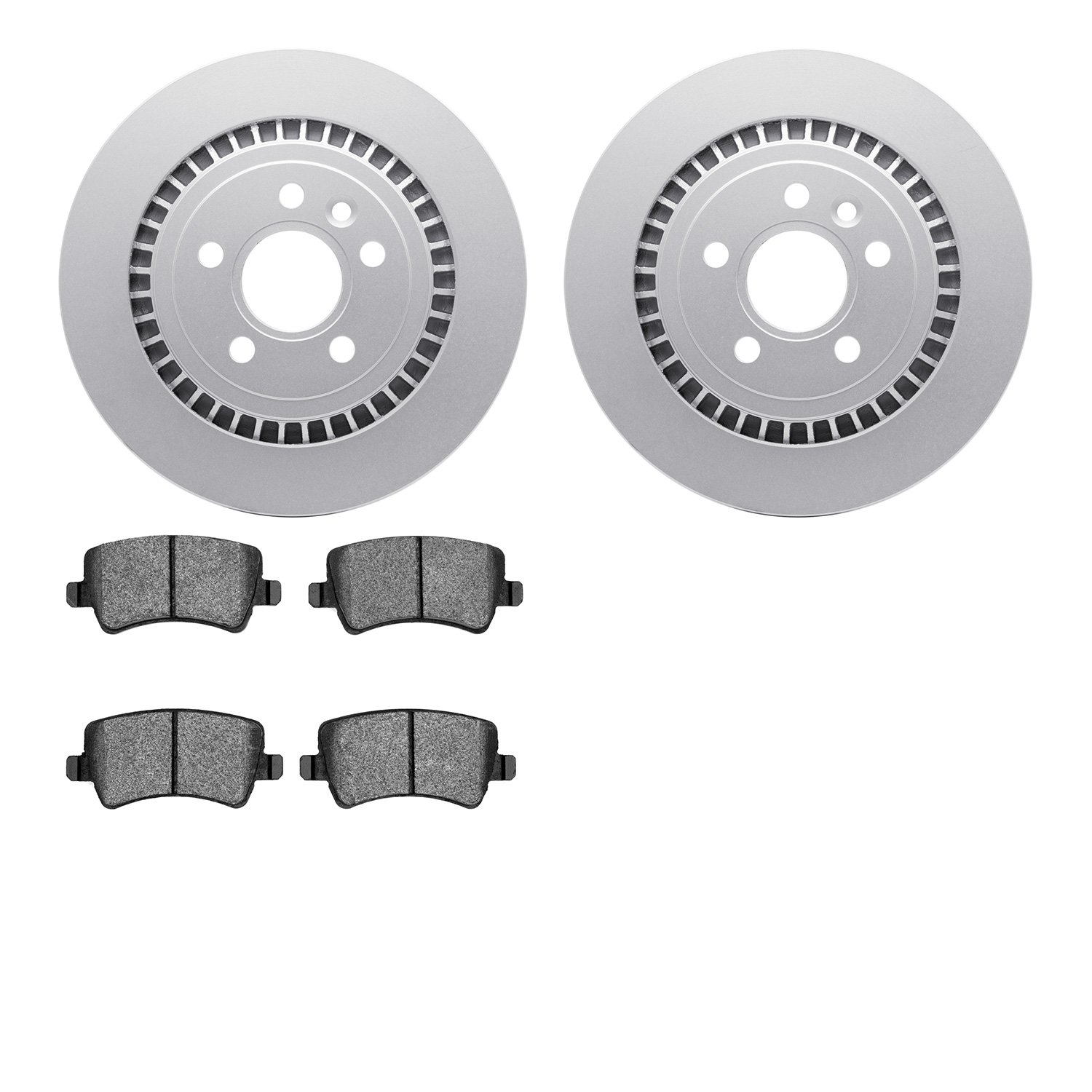 4602-27036 Geospec Brake Rotors w/5000 Euro Ceramic Brake Pads Kit, 2008-2018 Volvo, Position: Rear